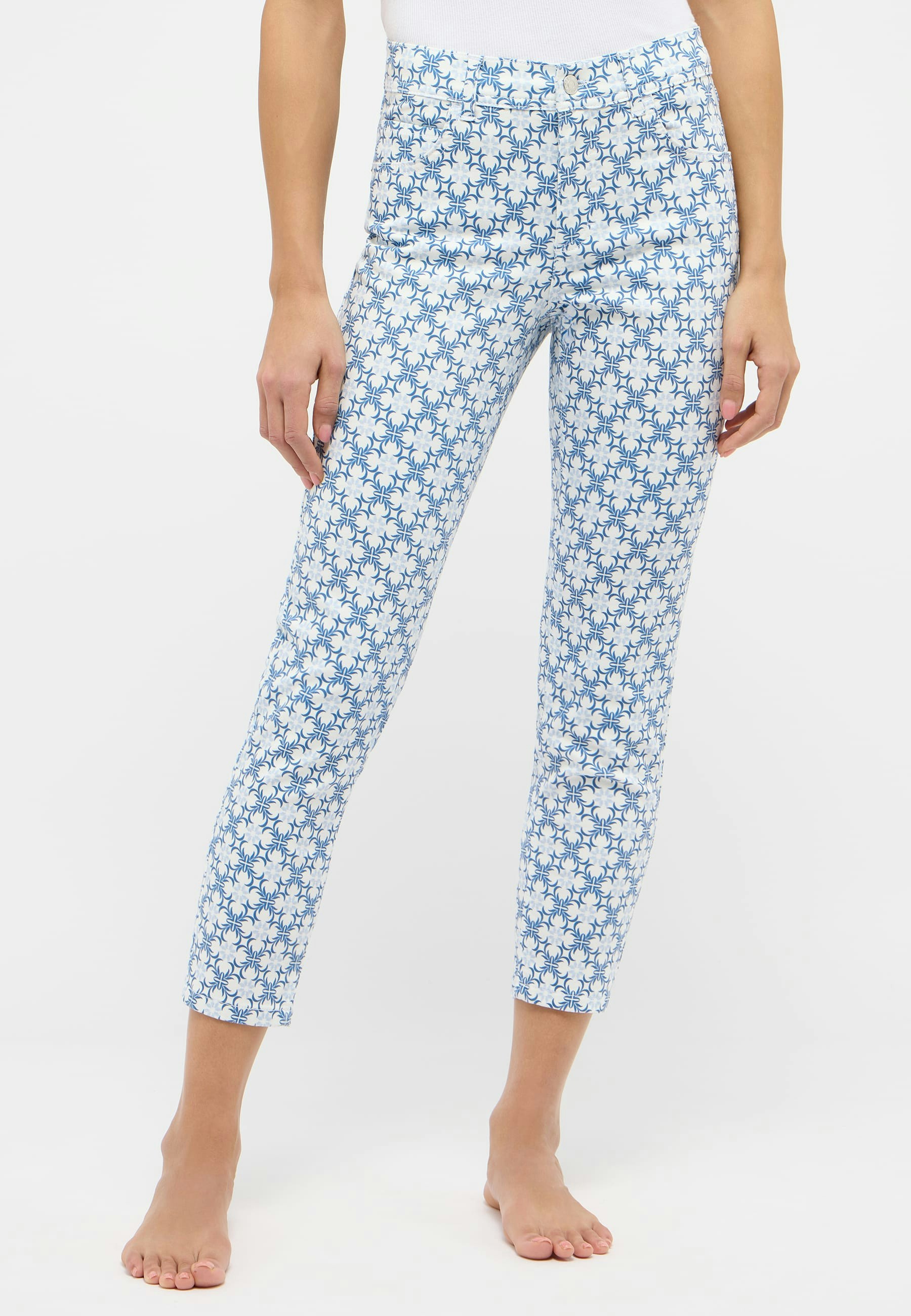Hose Ornella mit floralem Print