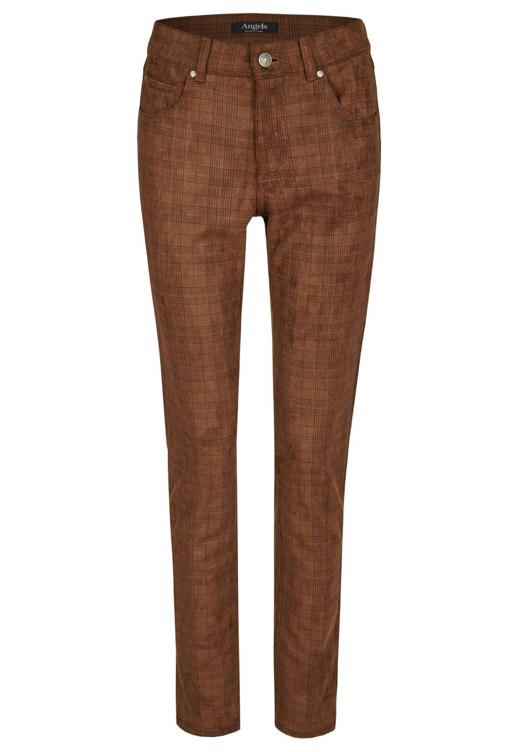 Skinny-fit-Jeans Skinny mit kariertem Allover-Muster