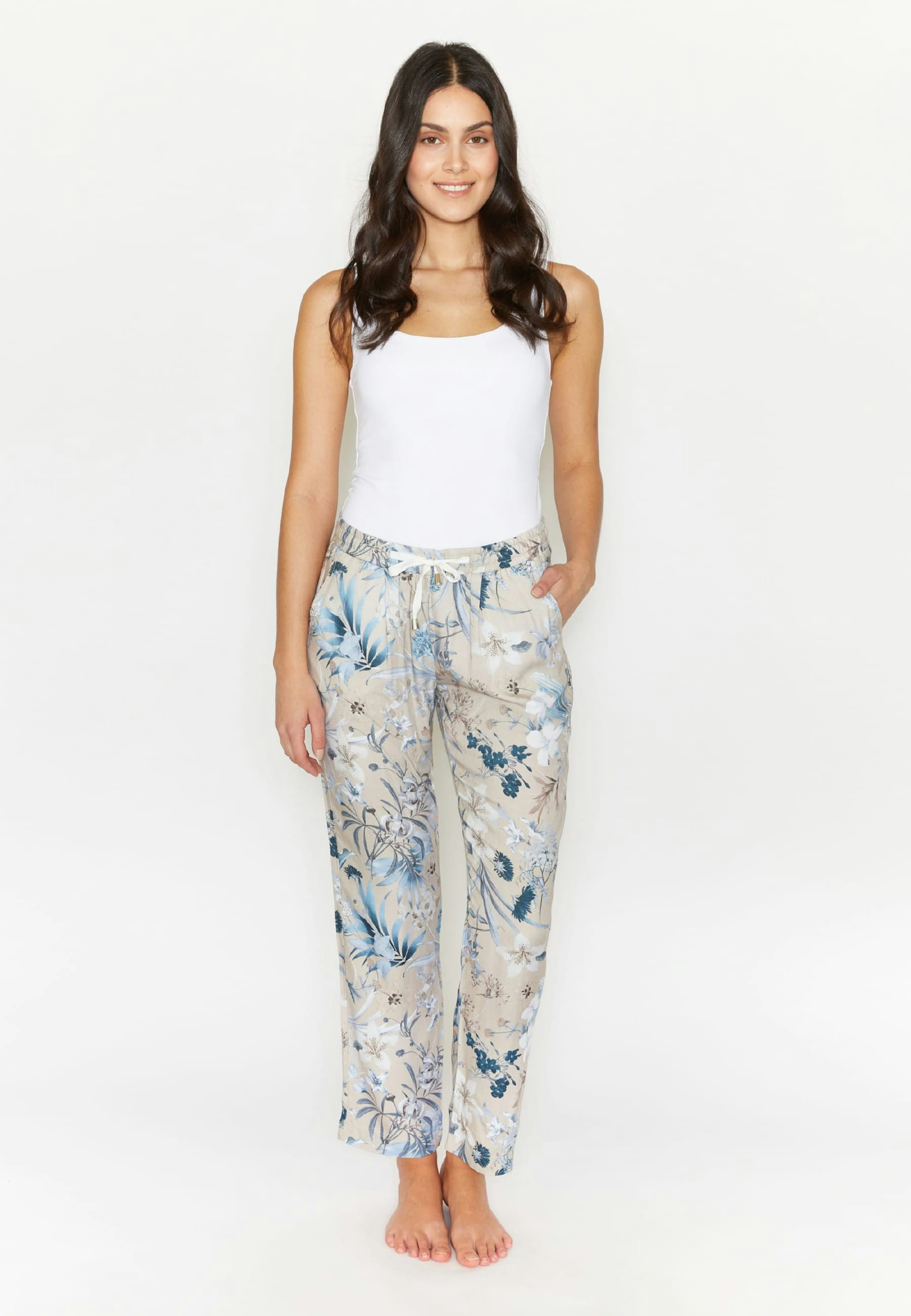 Elastic waist pants Louisa Jump Pleat