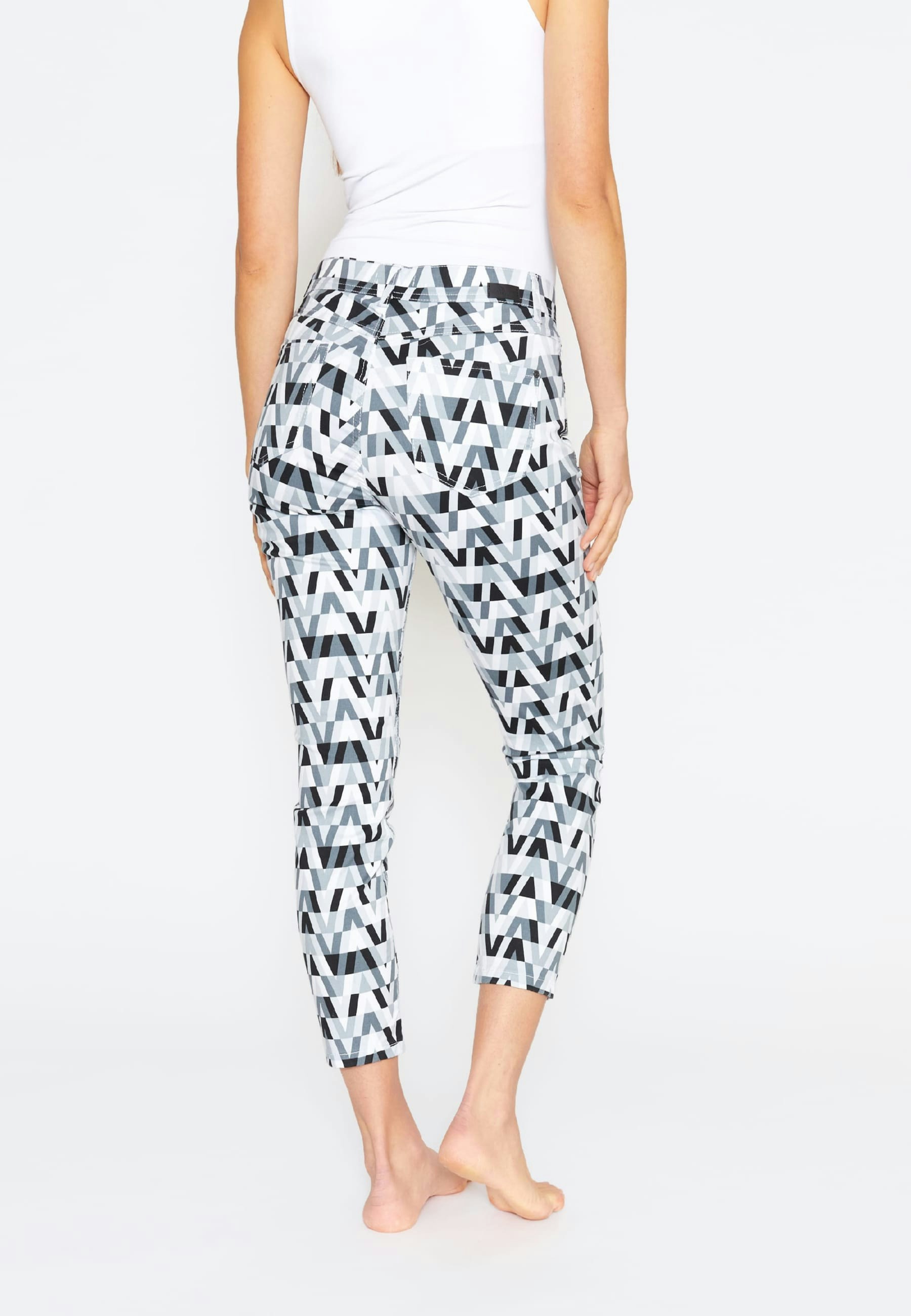 Pants Ornella with retro print