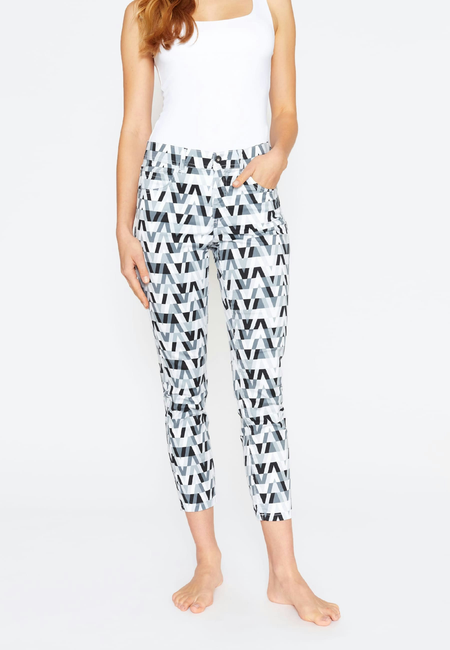 Pants Ornella with retro print