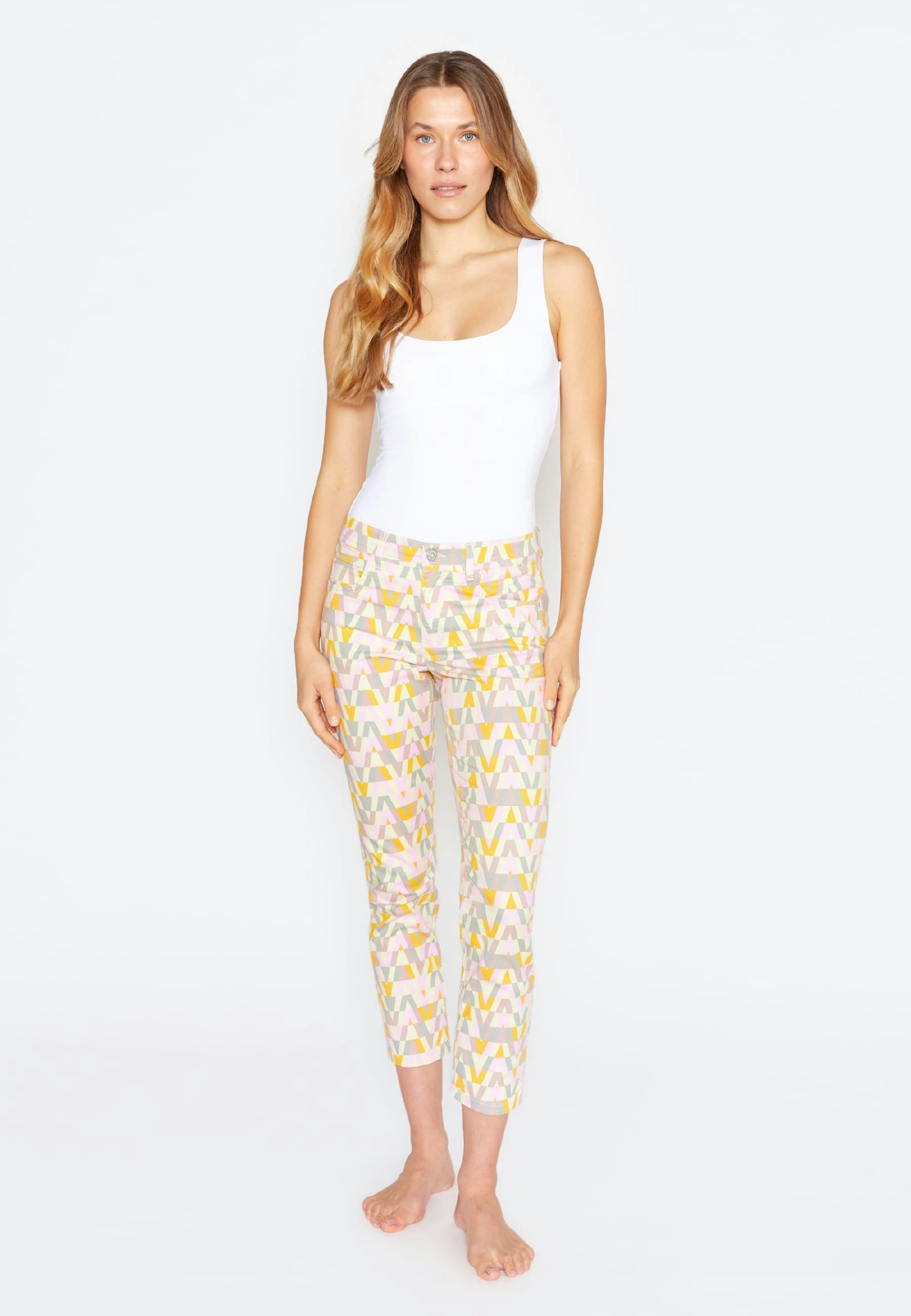 Pants Ornella with retro print