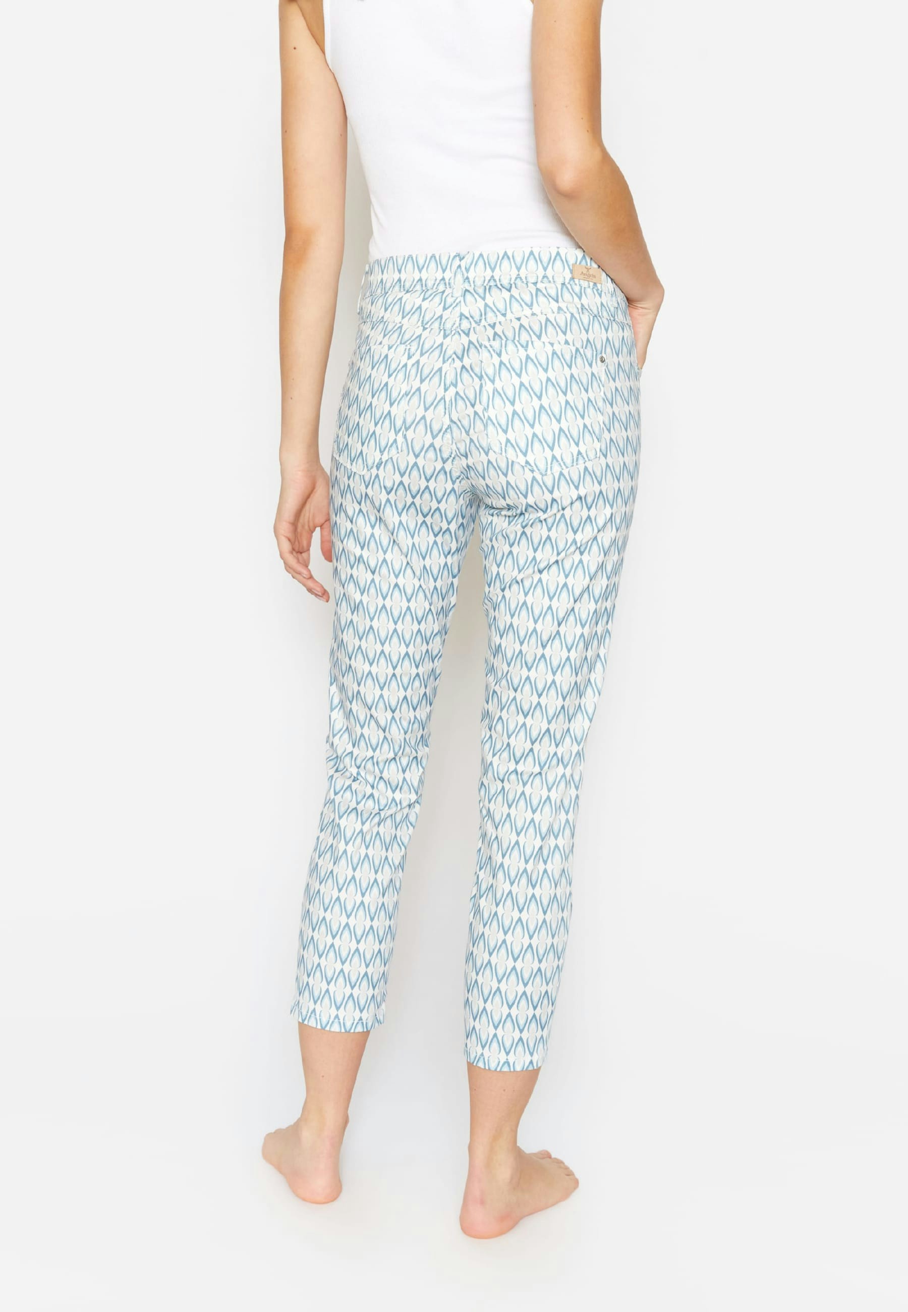Hose Ornella mit Retro Print