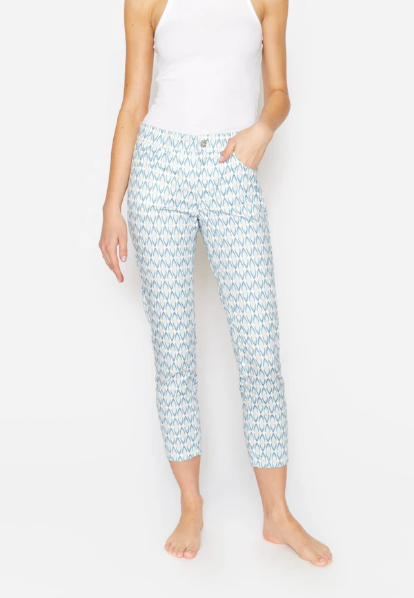 Hose Ornella mit Retro Print