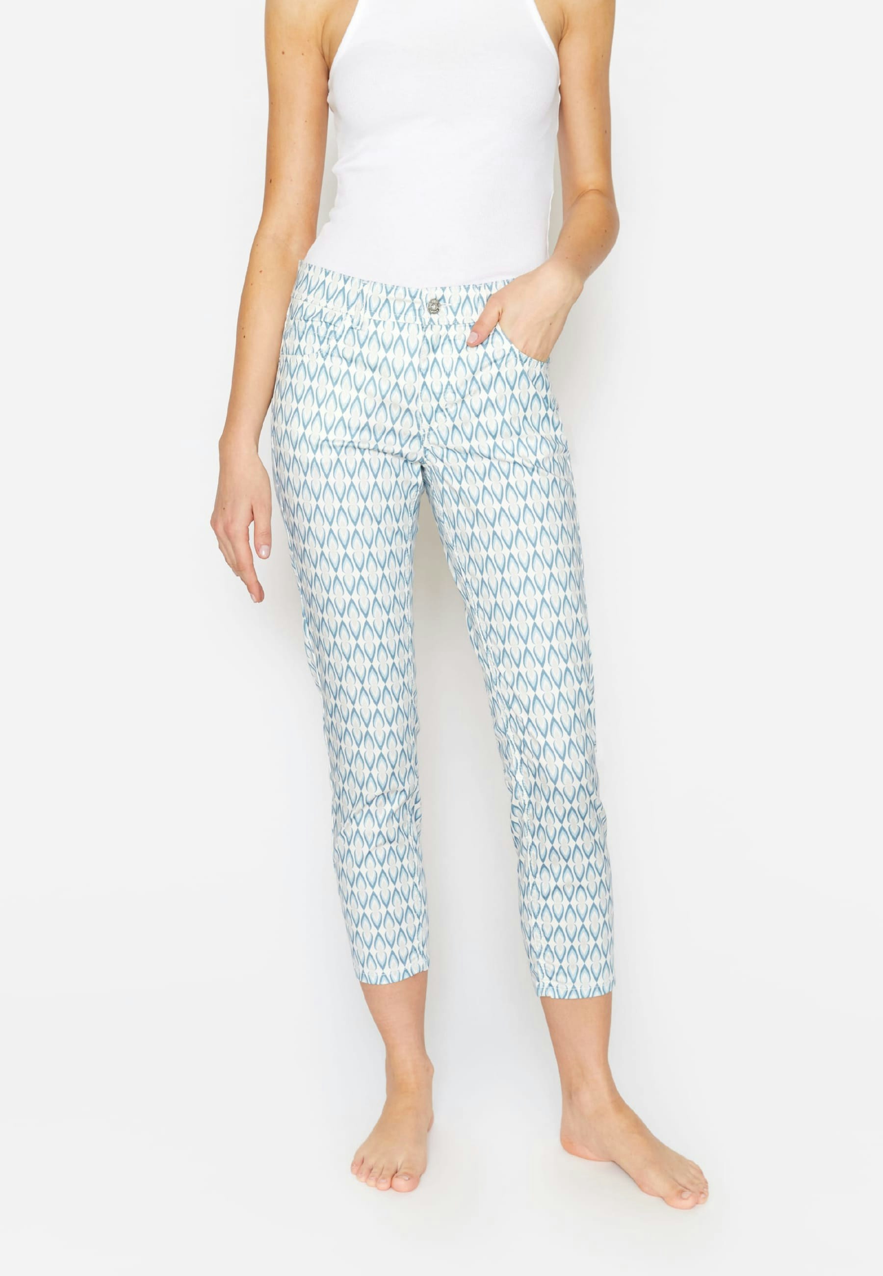 Hose Ornella mit Retro Print