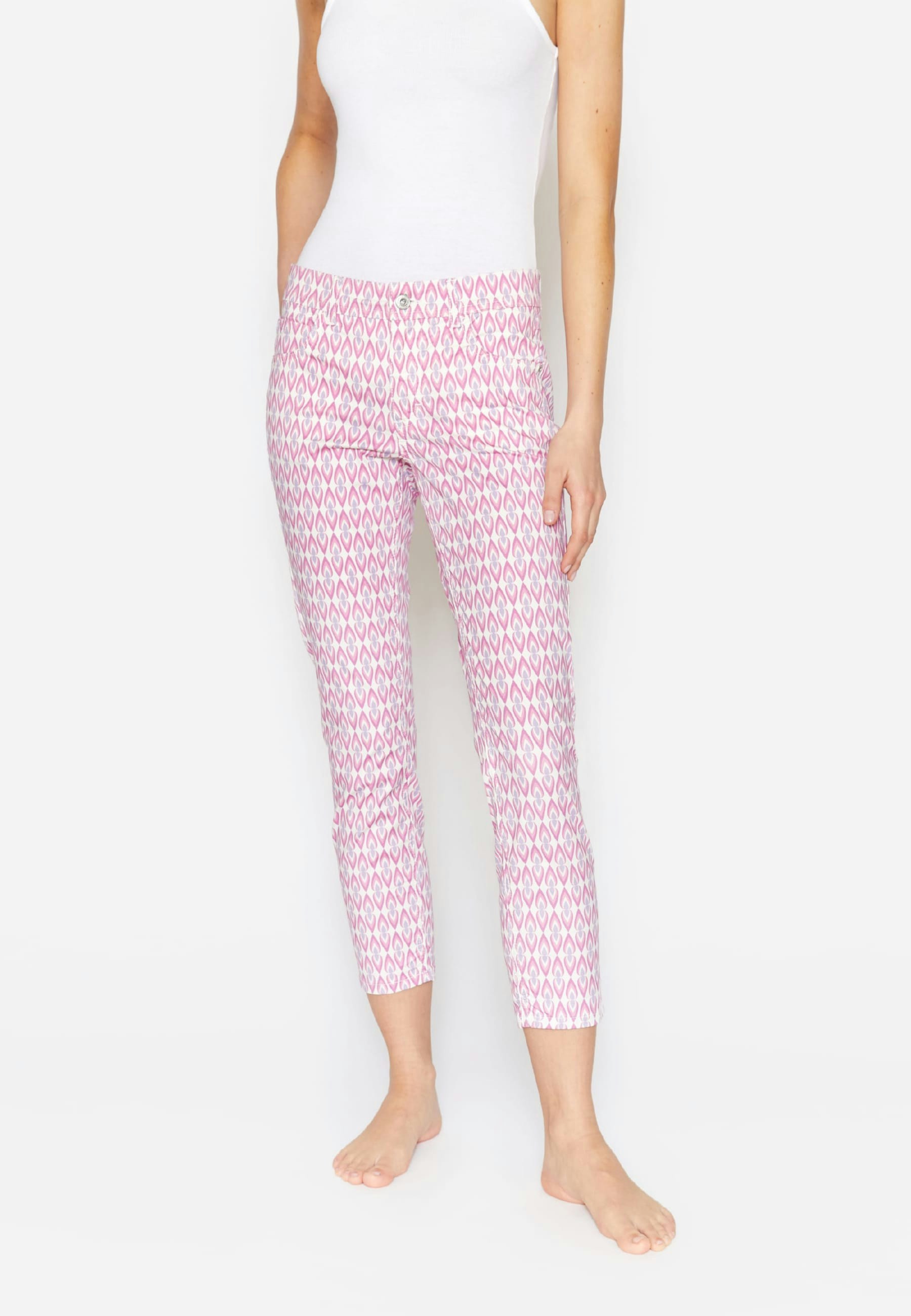 Hose Ornella mit Retro Print