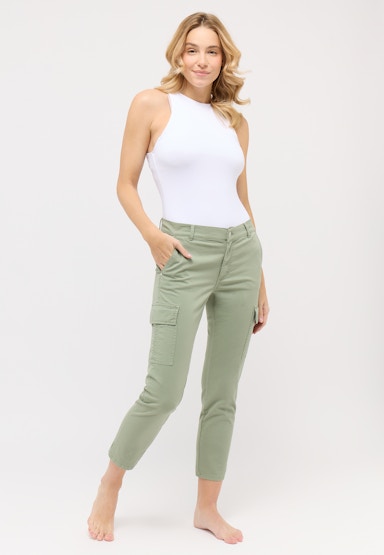 Cici Crop Slit Cargo trousers with Summer Cotton