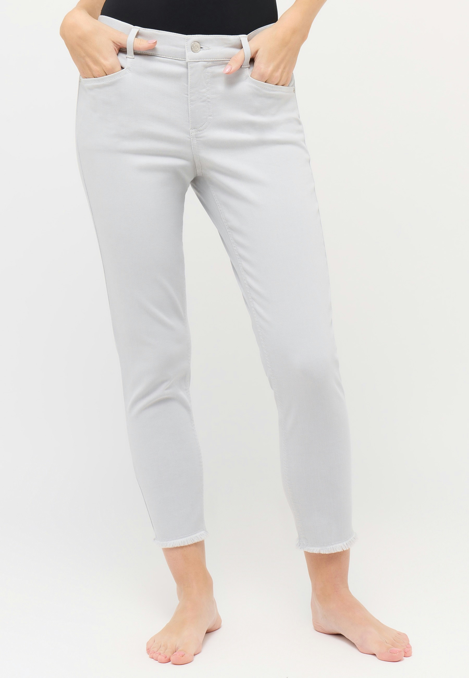 Jeans One Size Crop Fringe