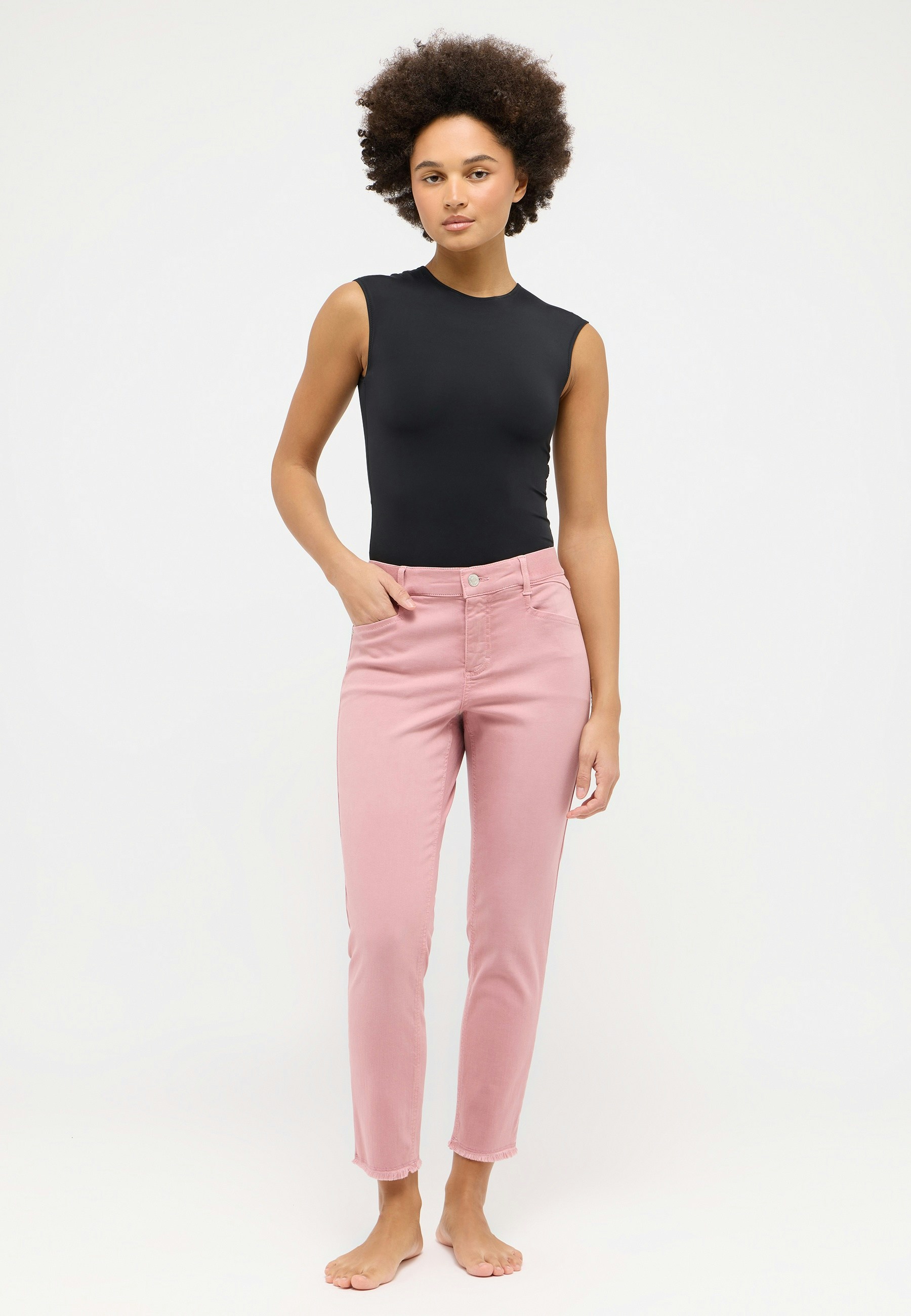 Jeans One Size Crop Fringe