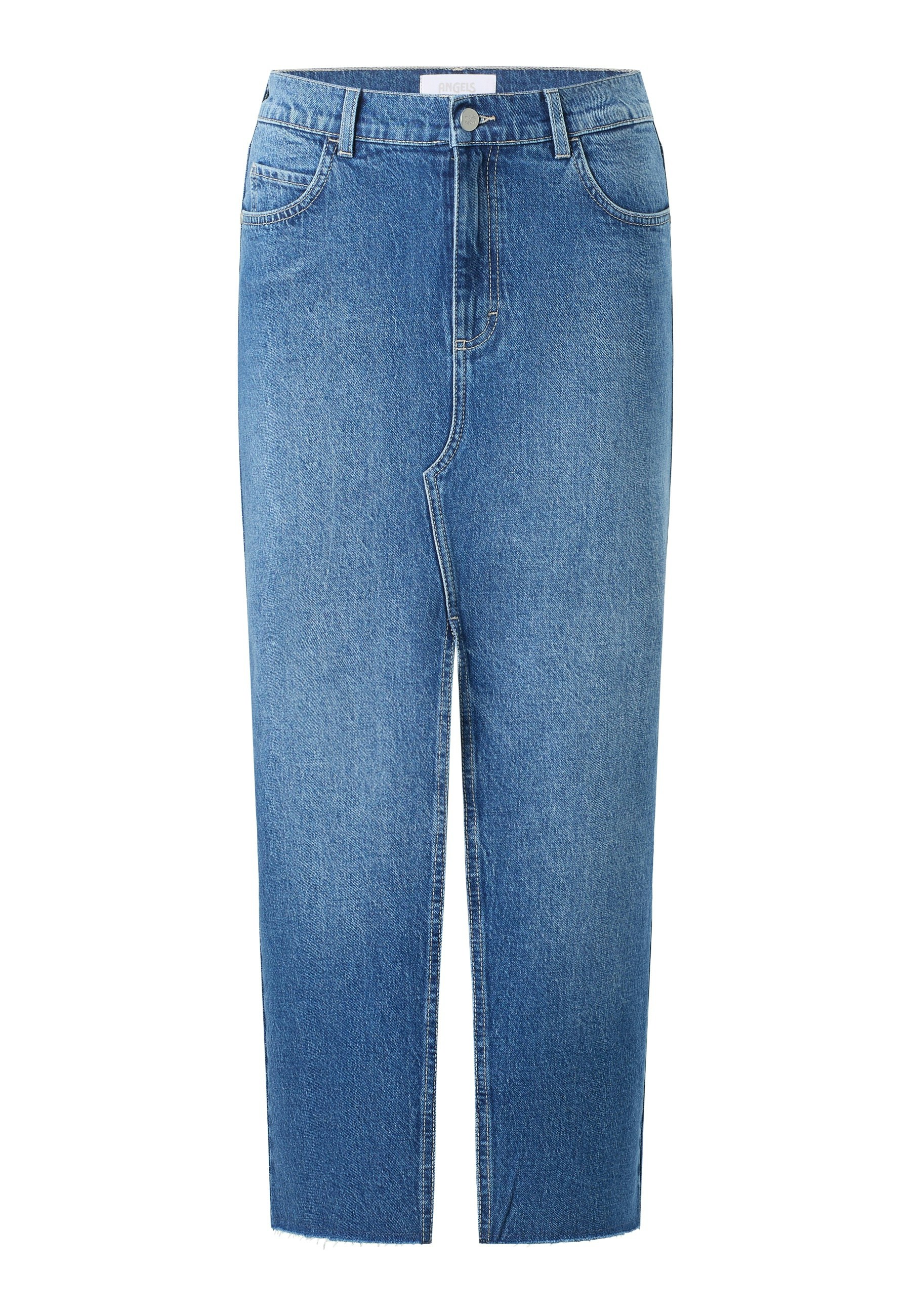 Midi Jeans-Rock mit Schlitz