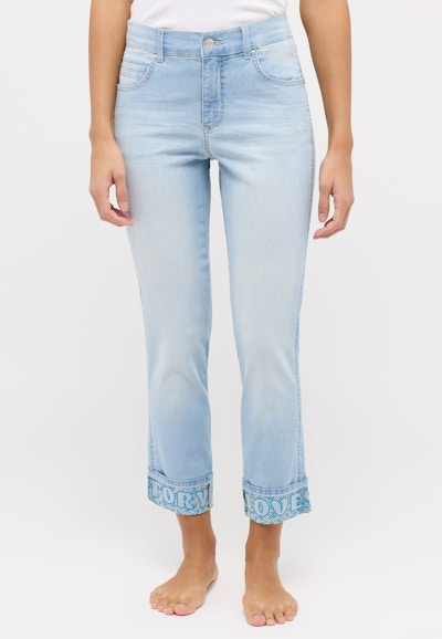 Jeans Cici Crop TU mit Schriftzug