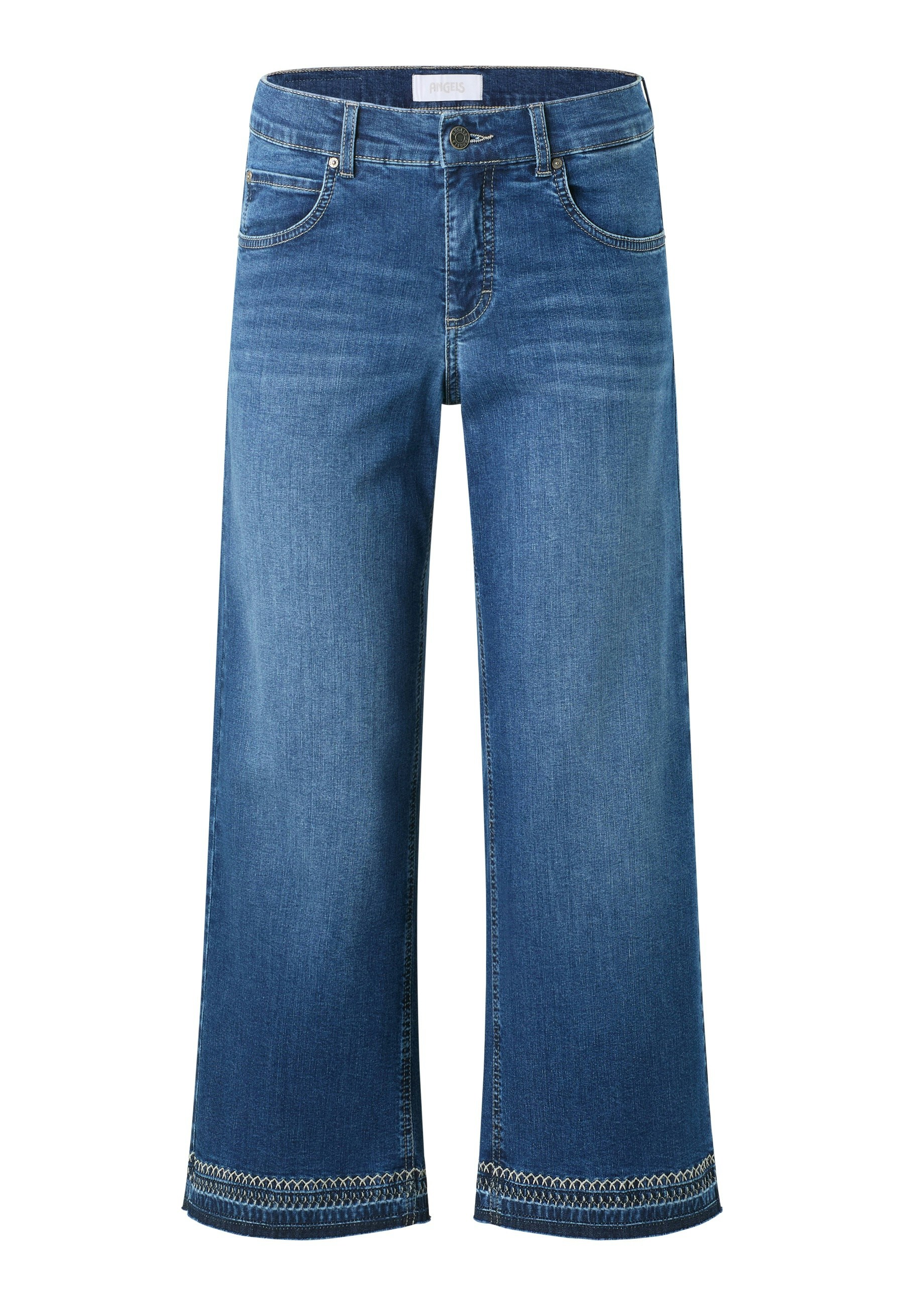 Jeans Linn Fringe with stitch pattern