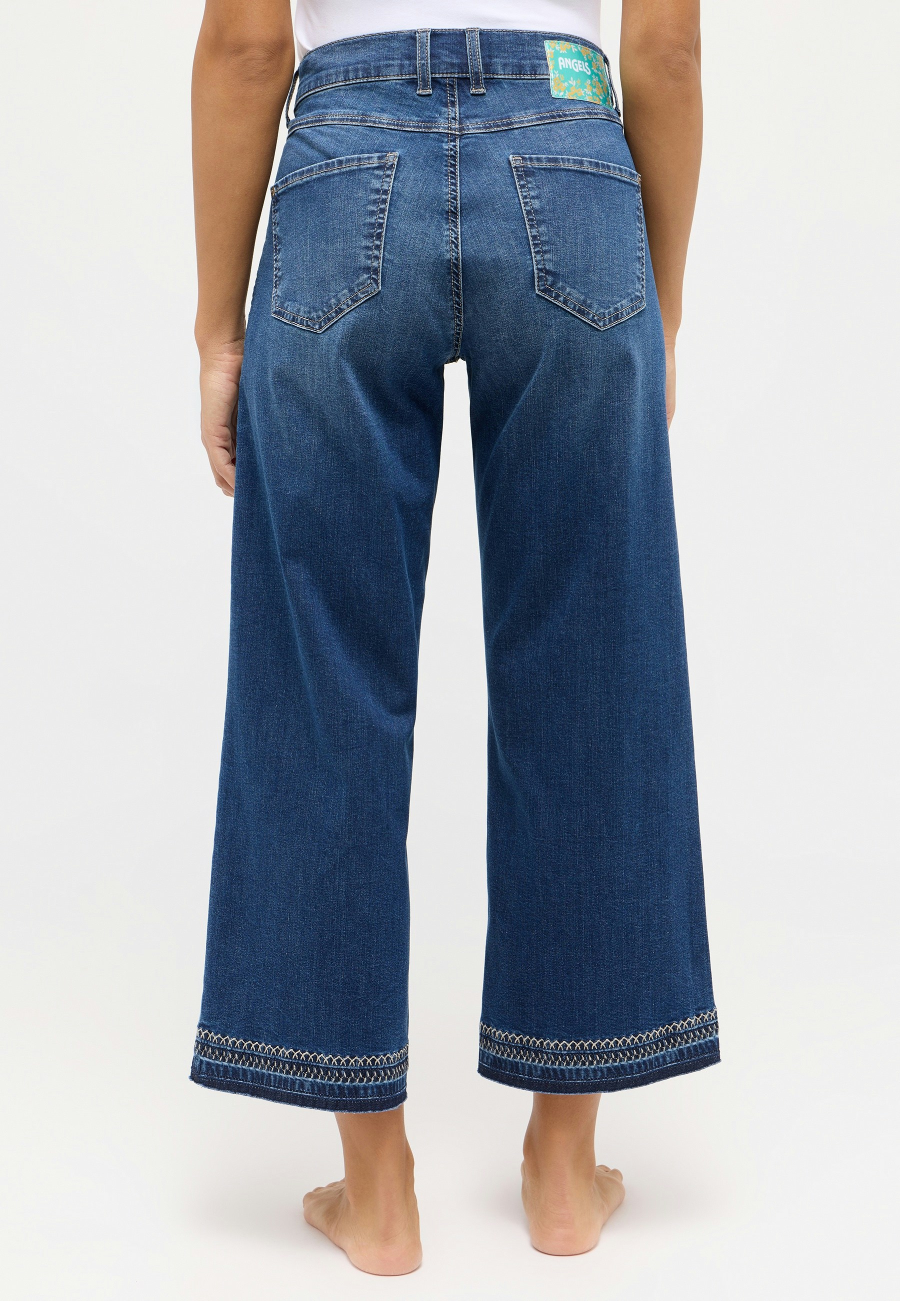 Jeans Linn Fringe with stitch pattern