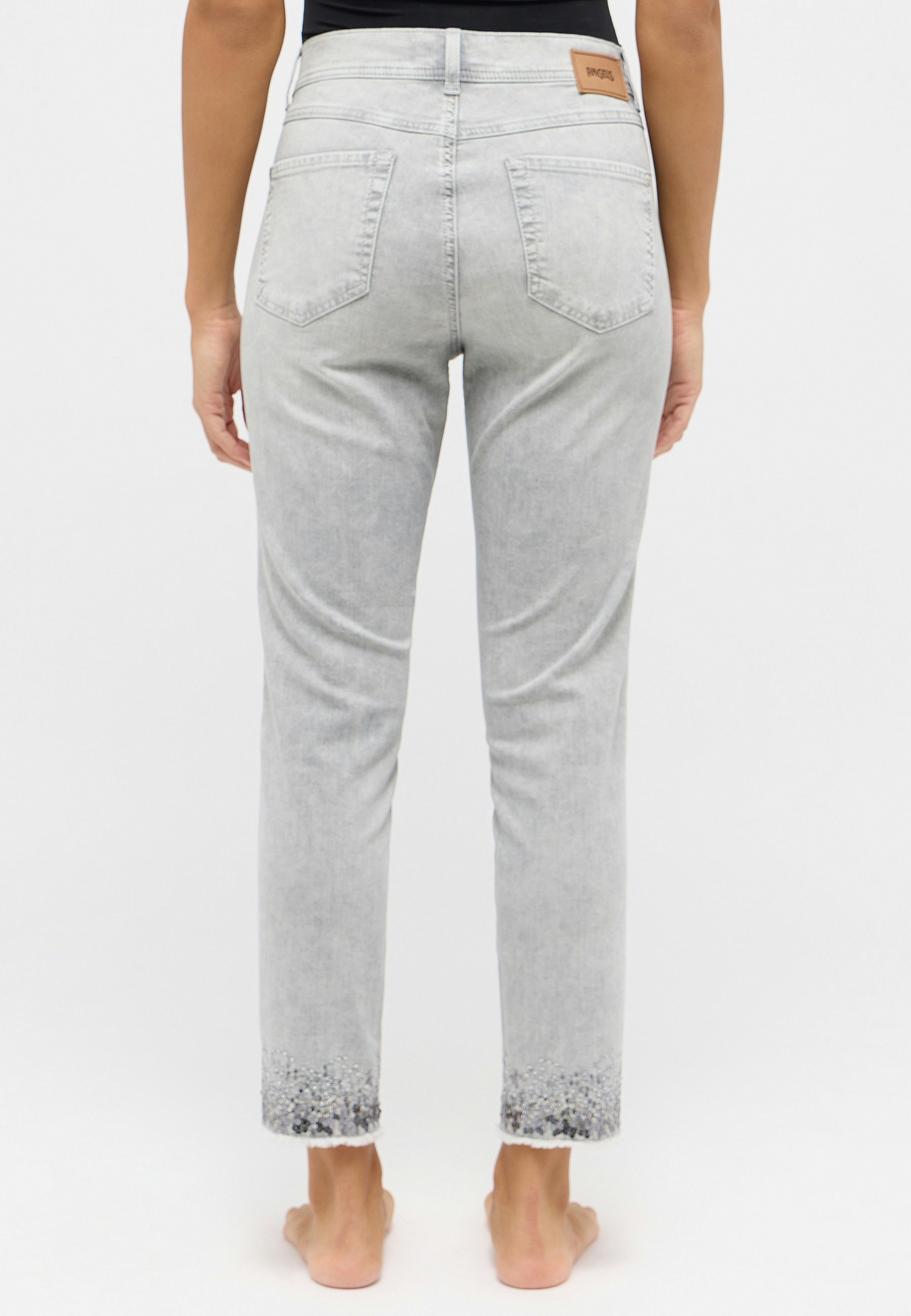 Jeans Ornella Fringe with used wash