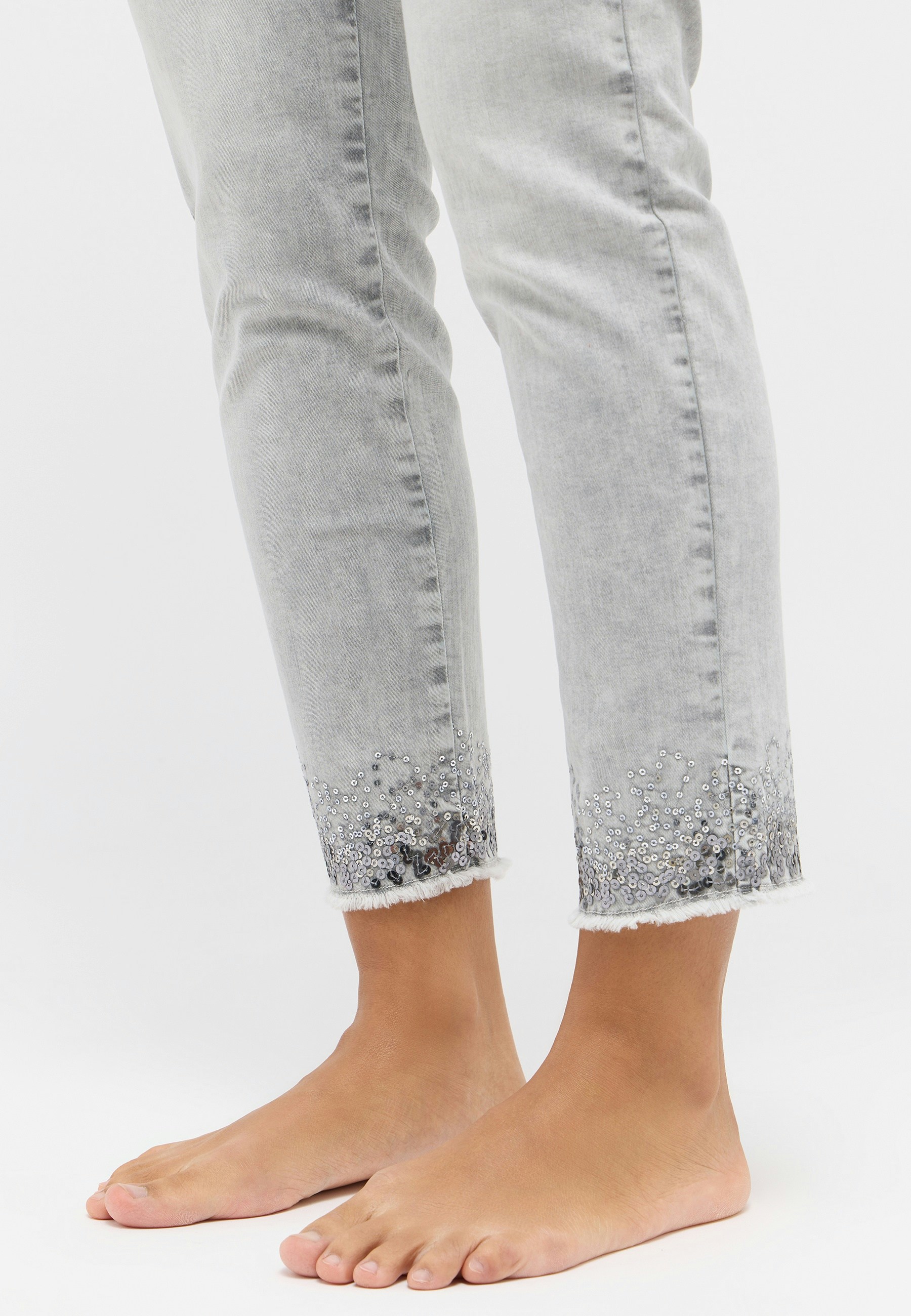 Jeans Ornella Fringe with used wash