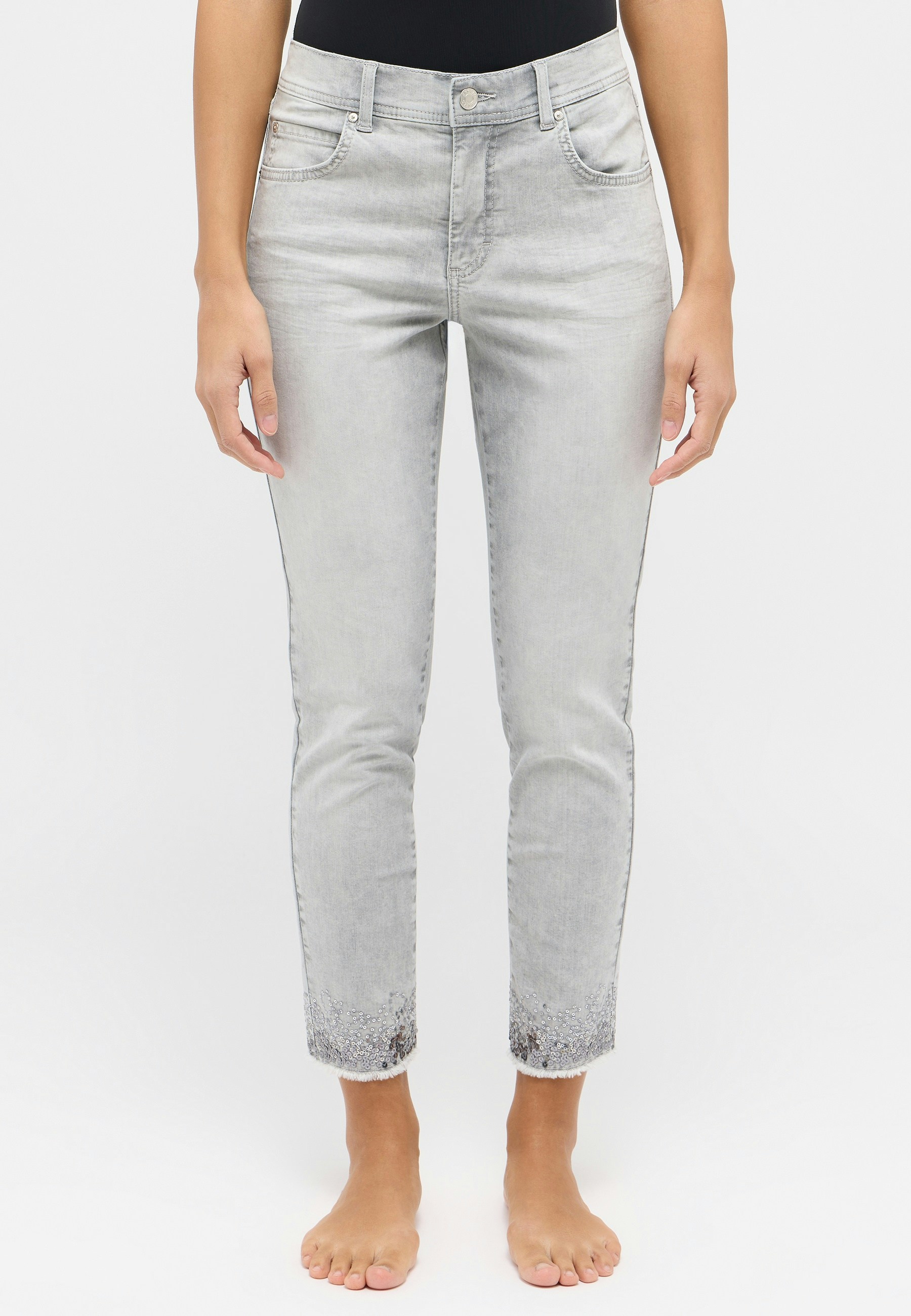 Jeans Ornella Fringe with used wash