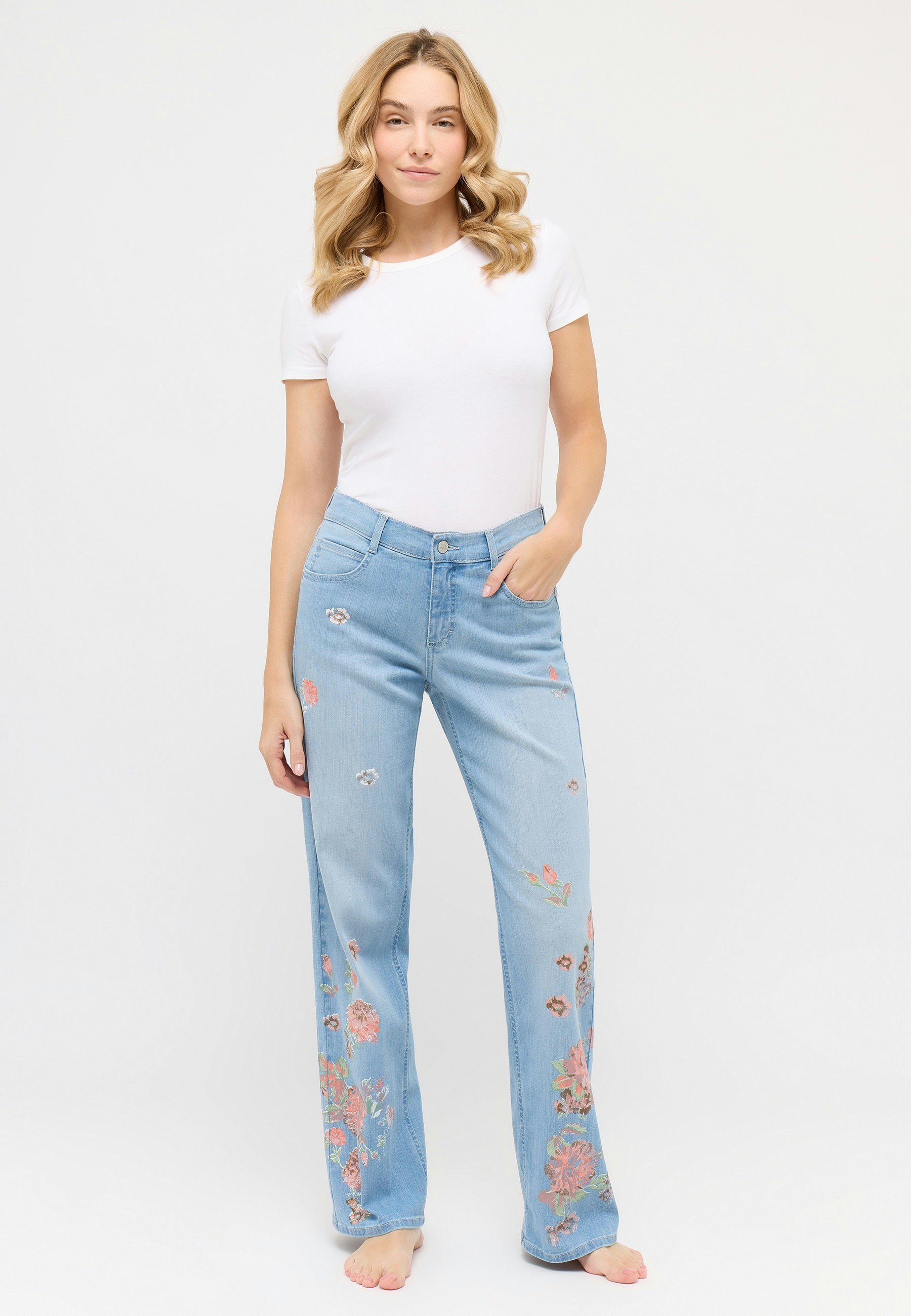 Jeans Liz with floral print