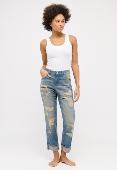 Jeans Darleen Crop TU in destroyed look