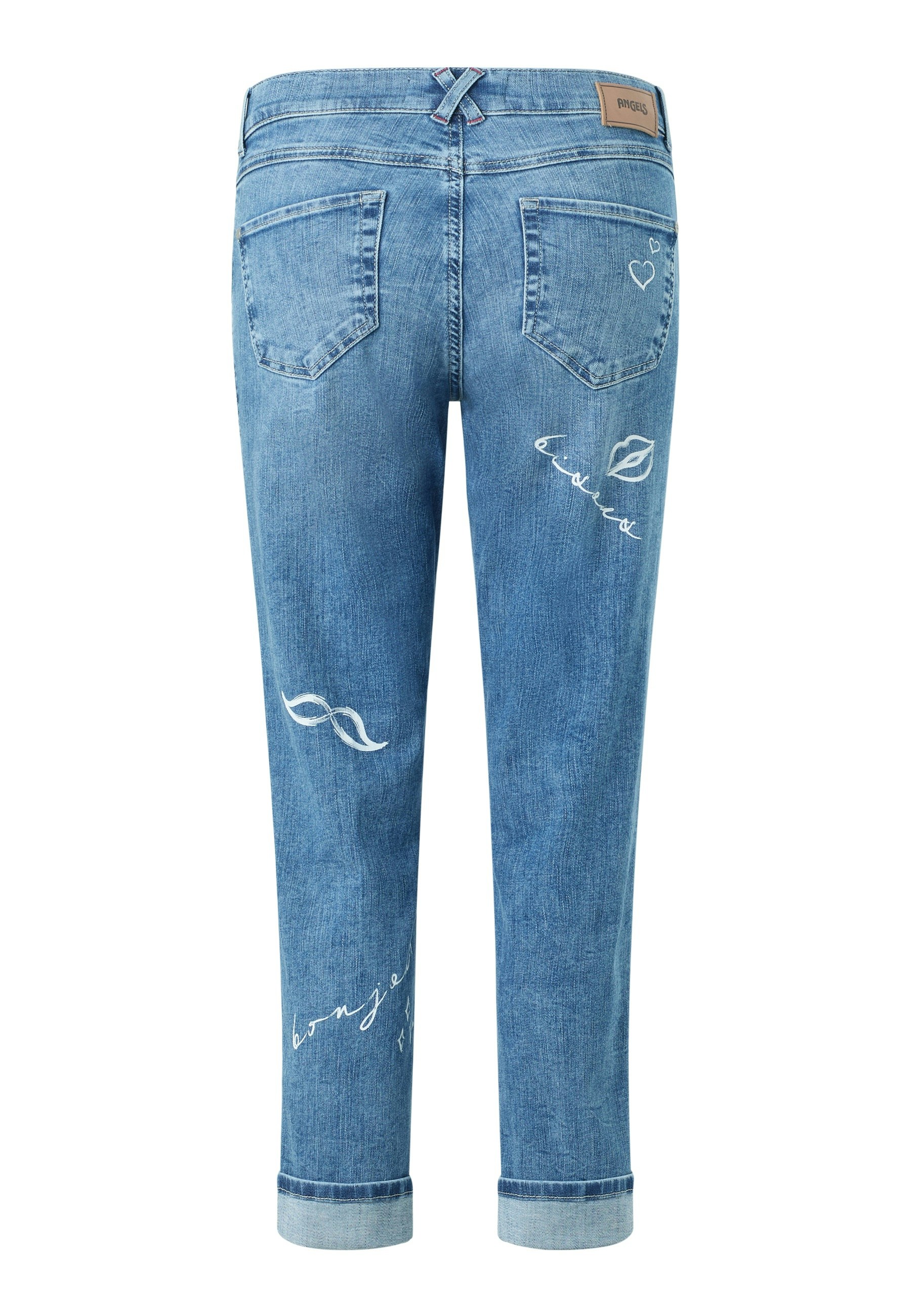 Jeans Darleen Crop TU with Paris print