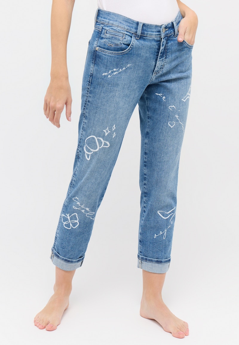 Jeans Darleen Crop TU mit Parisprint