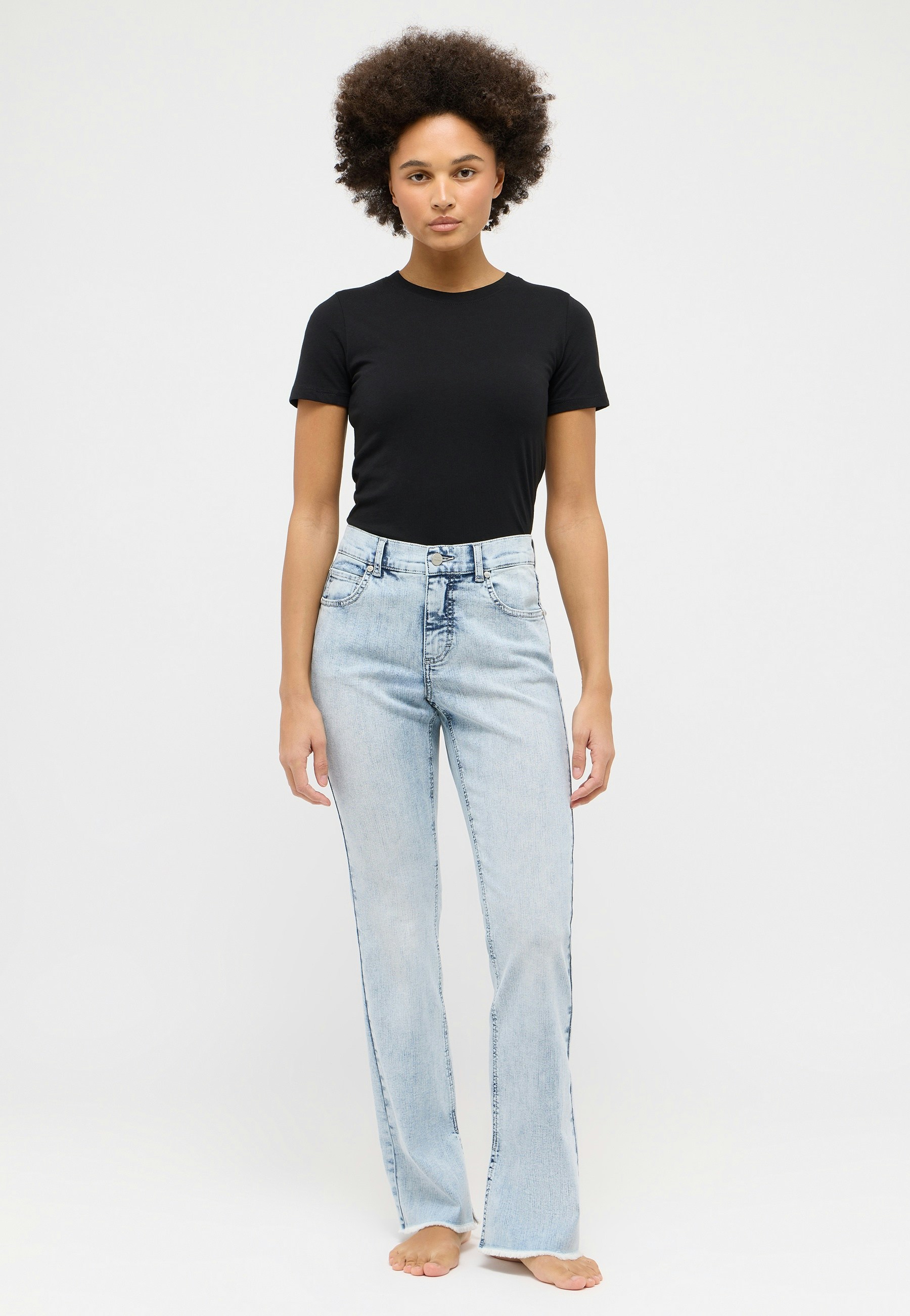 Jeans Leni Slit Fringe with hem slit