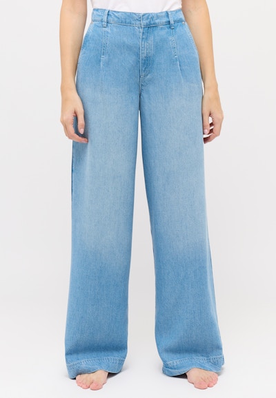 Jeans Palazzo with Used Wash