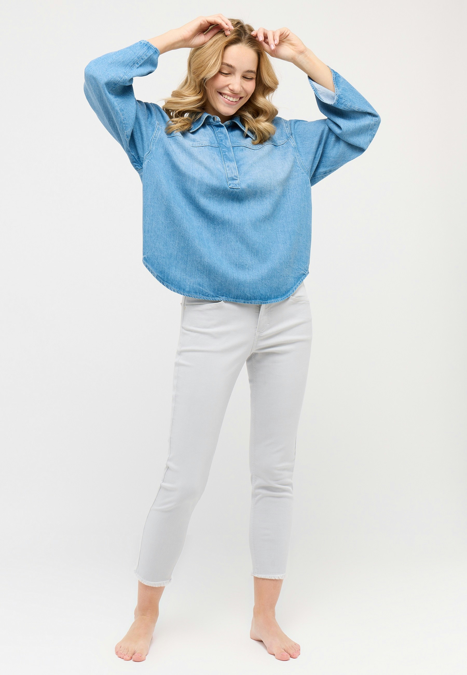 Jeans-Hemd mit Kragen