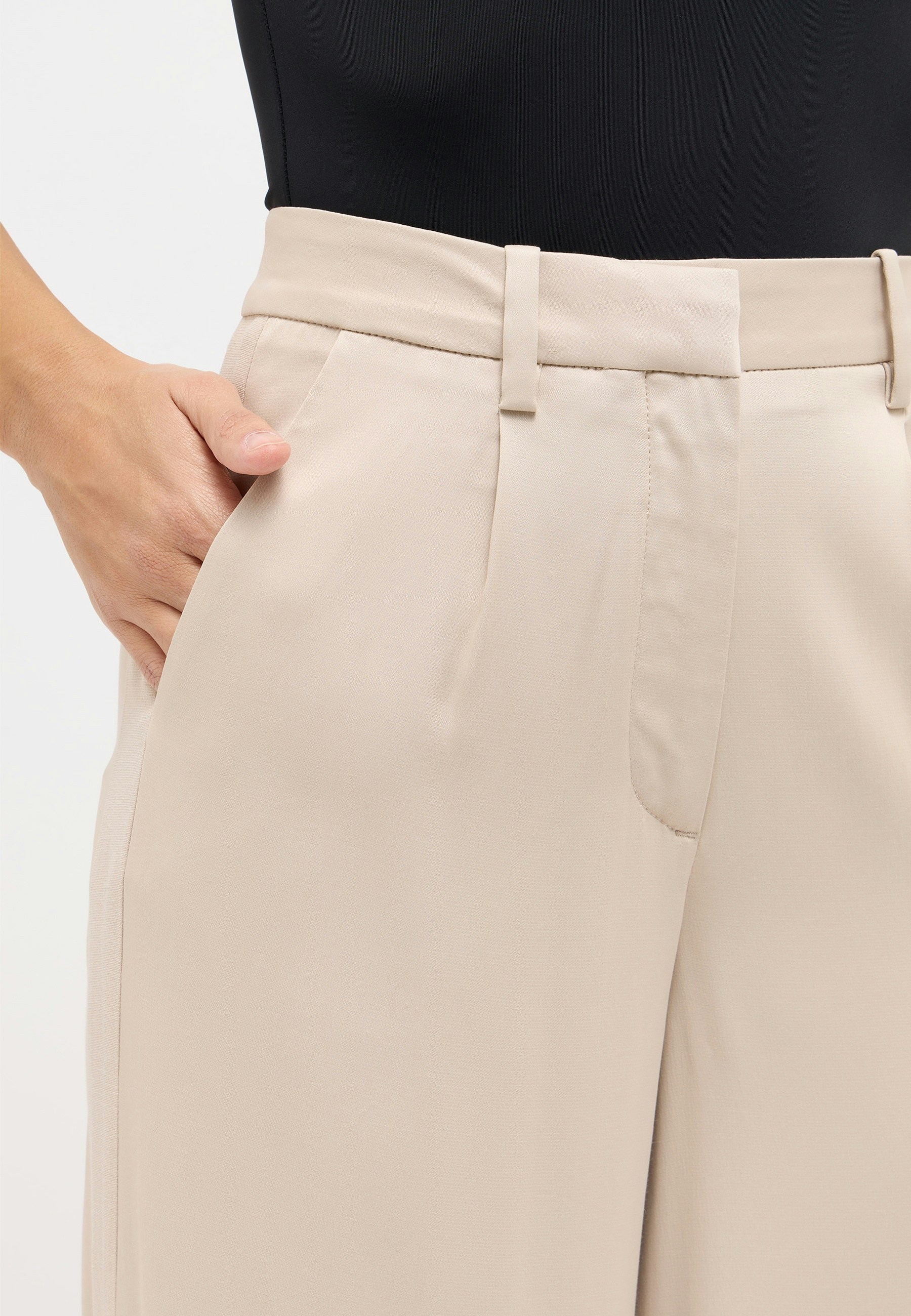 Hose Galon Palazzo mit Satin-Optik