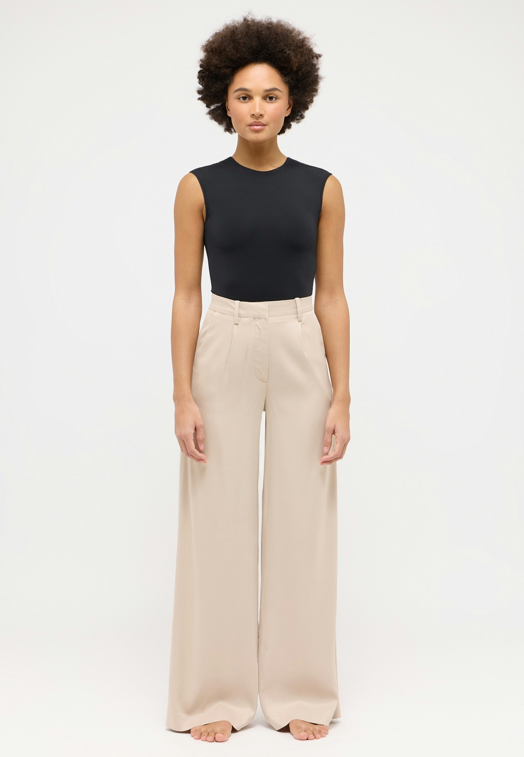 Hose Galon Palazzo mit Satin-Optik