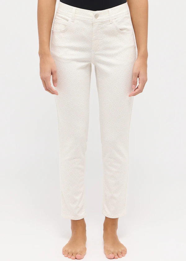Hose Ornella mit floralem Muster