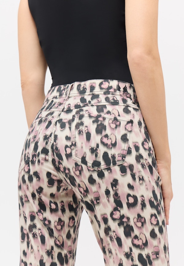 Hose Ornella mit Leo-Print