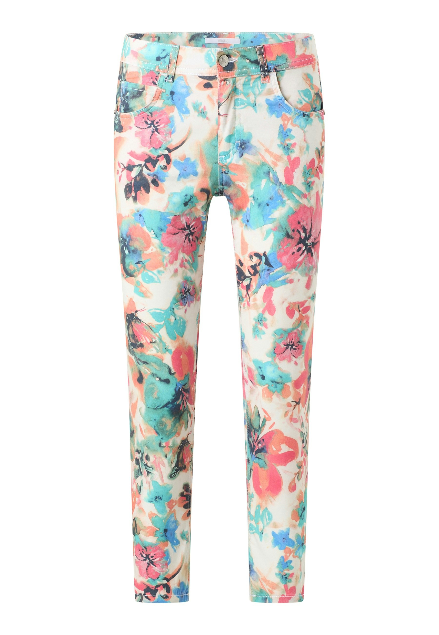 Hose Ornella mit floralem Muster