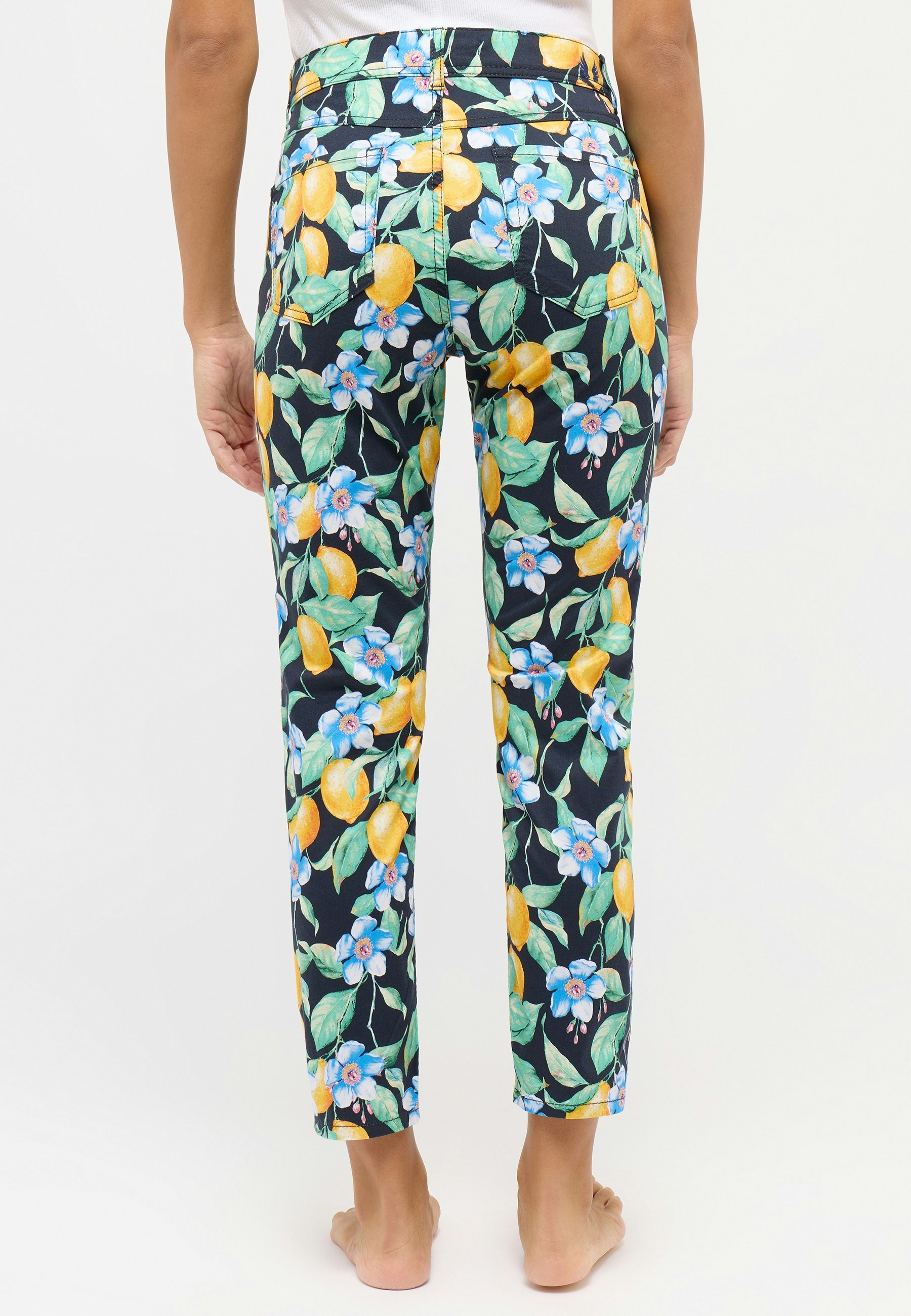 Hose Ornella mit Zitrusmuster