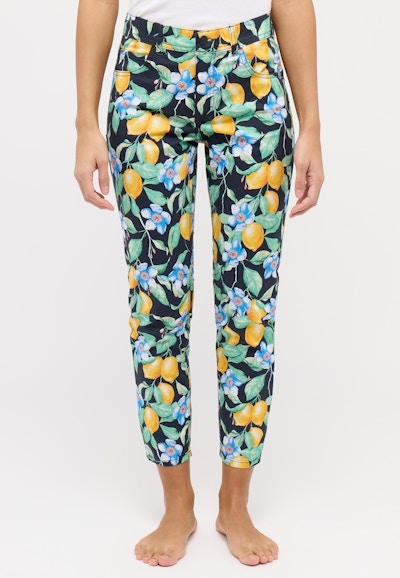 Hose Ornella mit Zitrusmuster