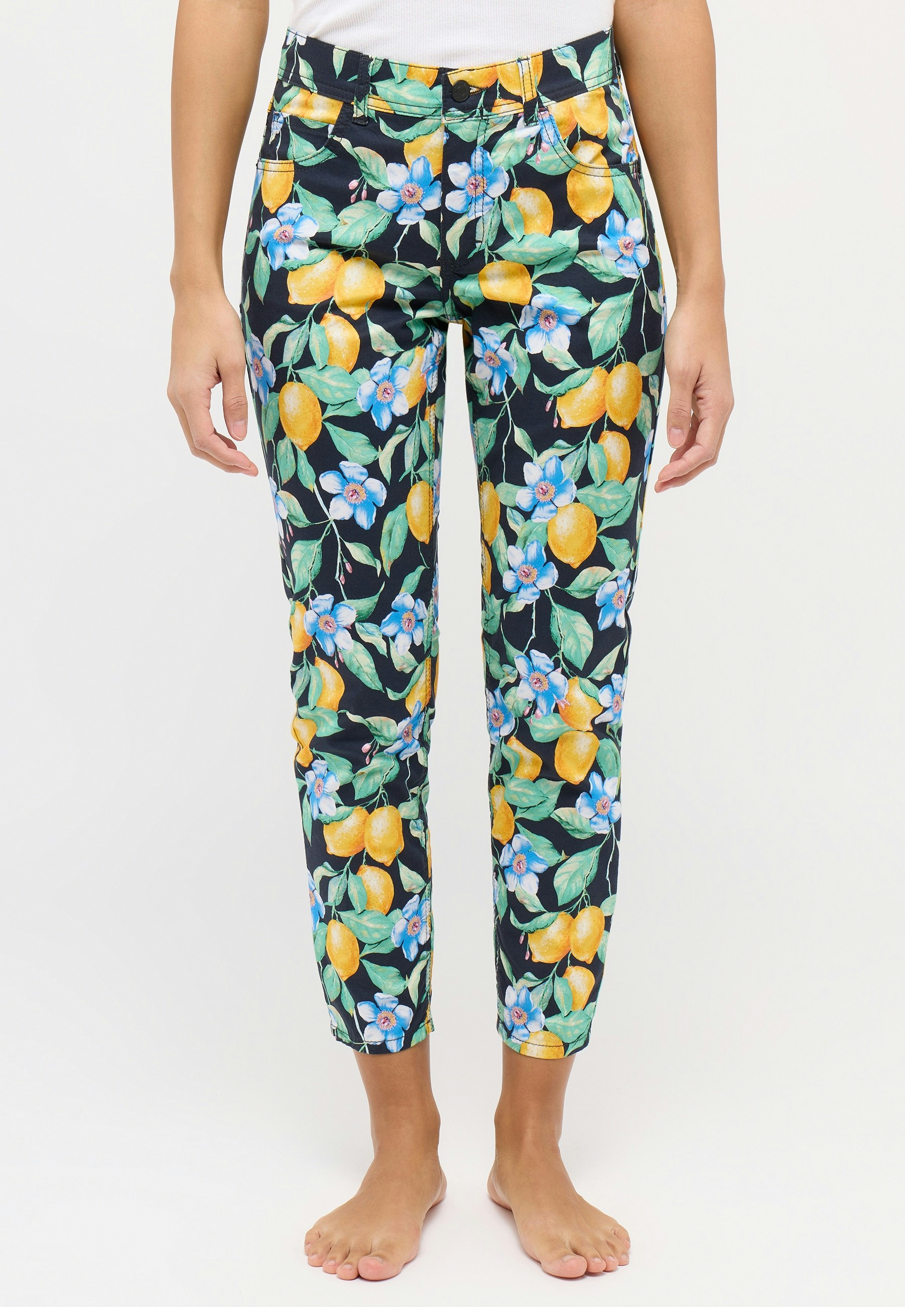 Hose Ornella mit Zitrusmuster