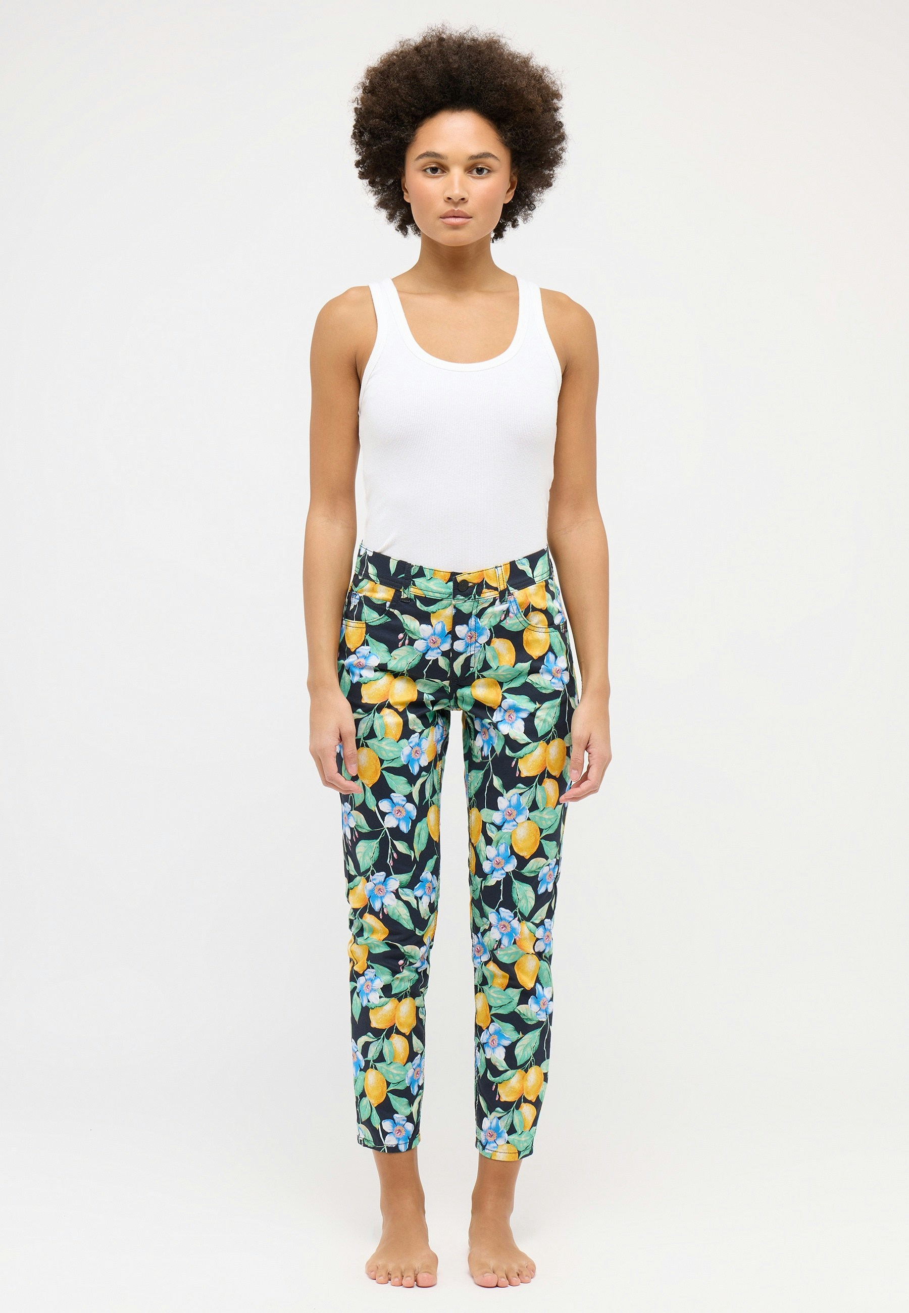 Hose Ornella mit Zitrusmuster