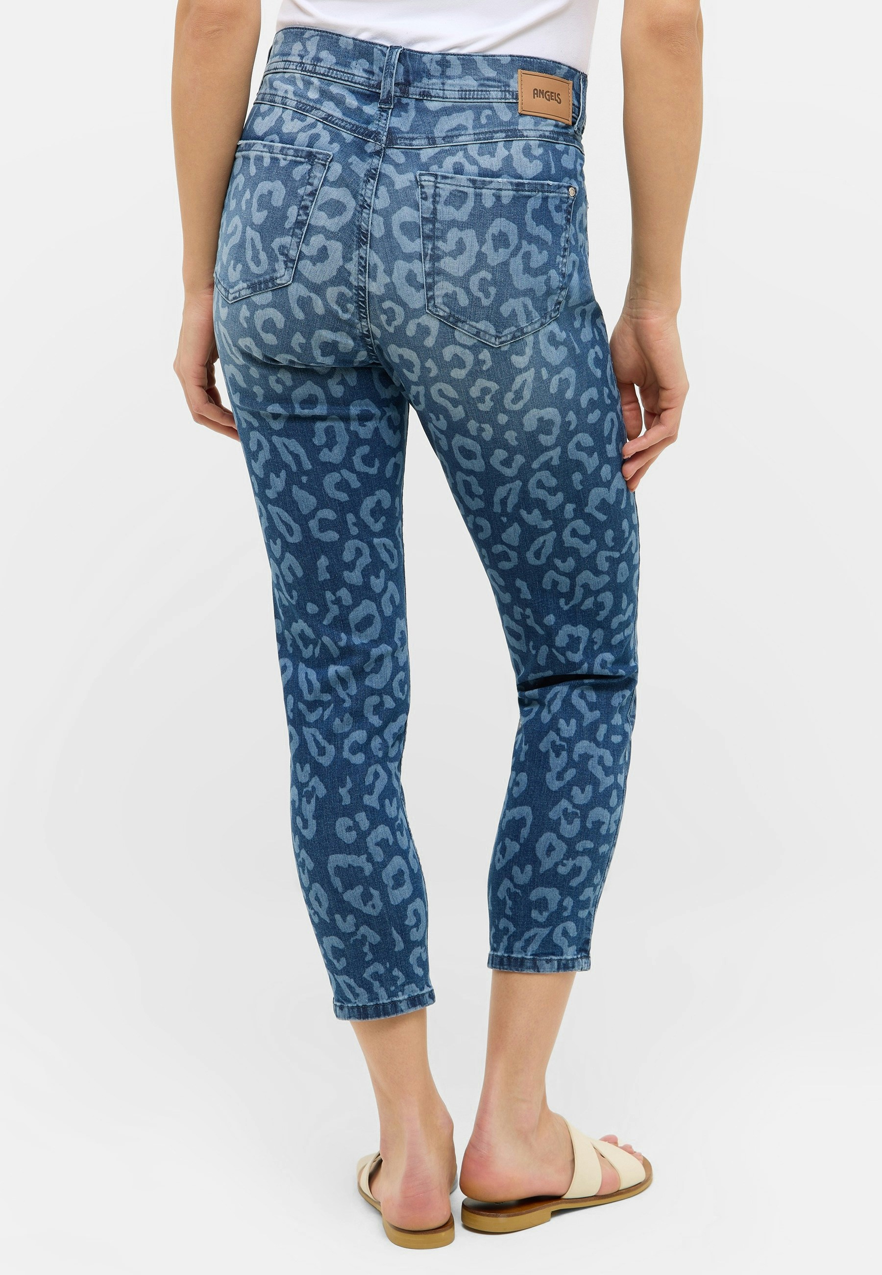 Jeans Ornella with leopard print