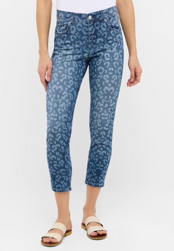 Jeans Ornella mit Leoprint