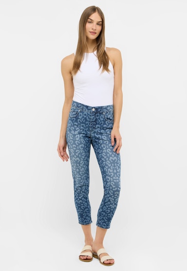 Jeans Ornella mit Leoprint
