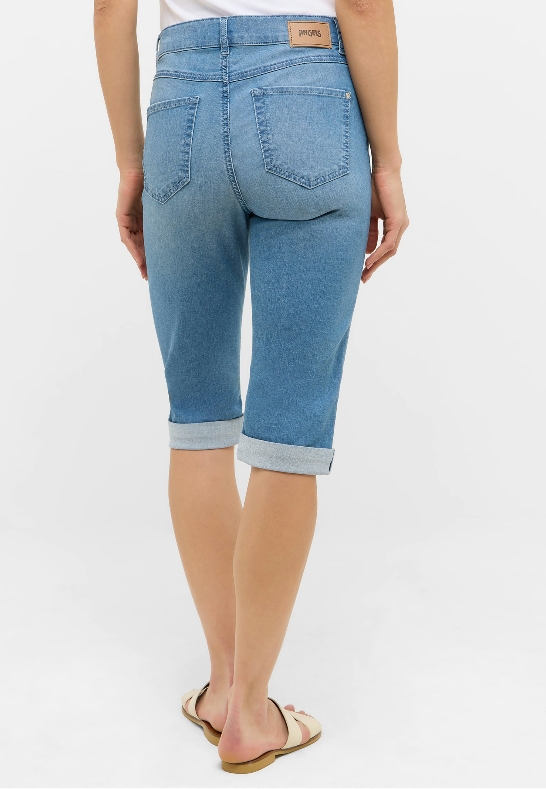 Jeans Capri TU with distressed look