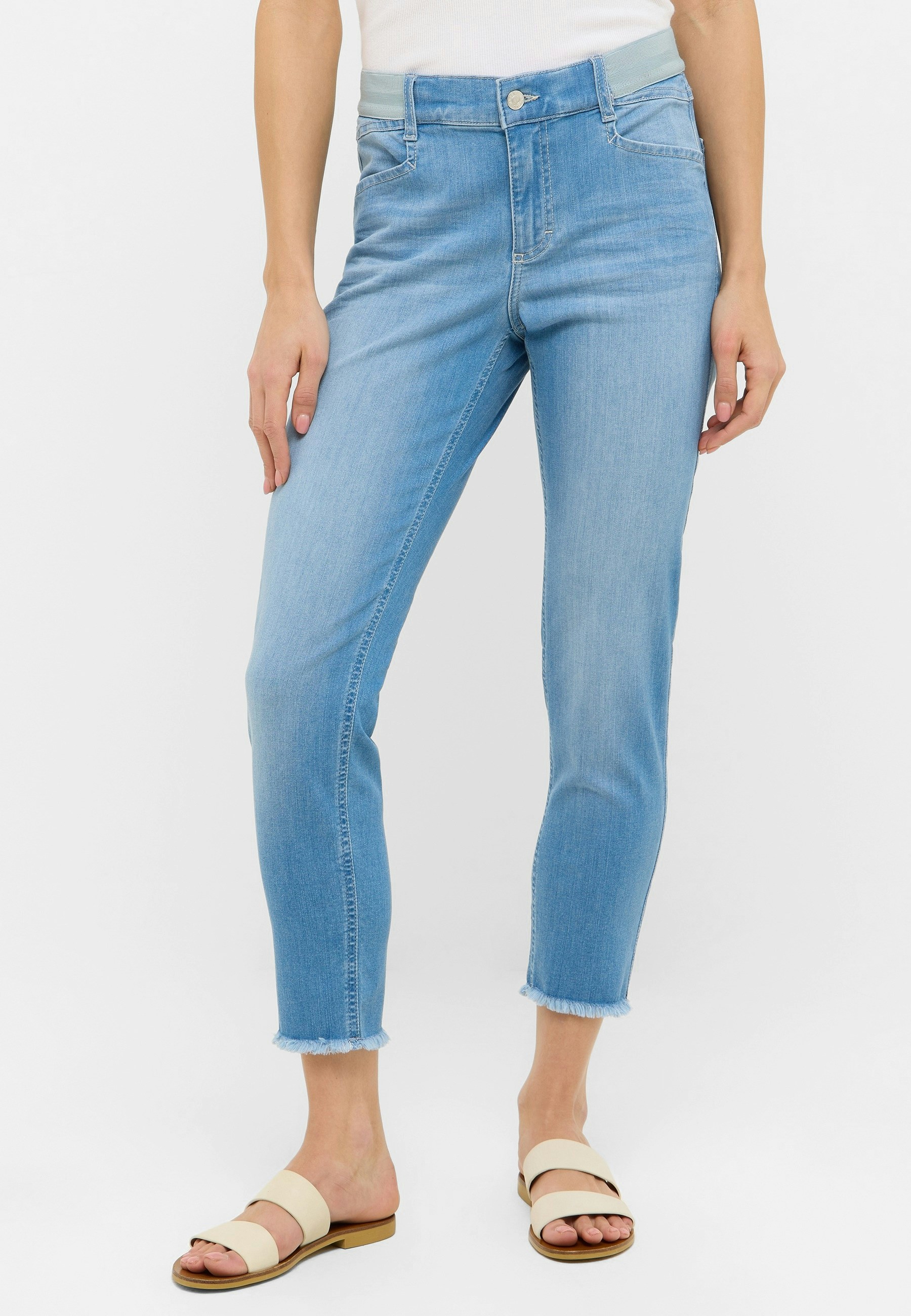 Jeans One Size Crop Fringe