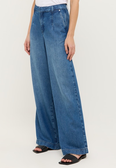 Hose Palazzo mit Used-Waschung