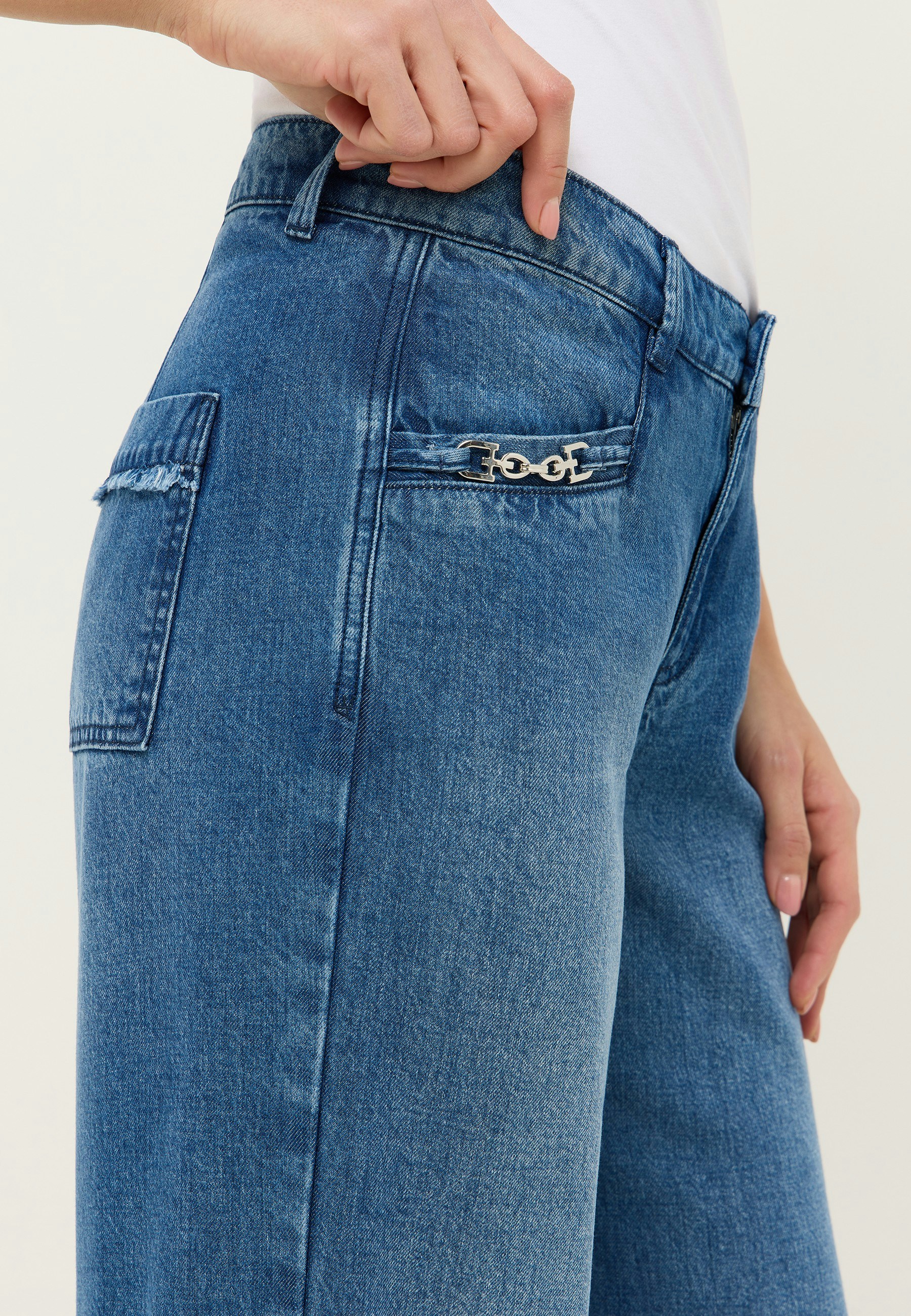 Jeans Culotte with Authentic Denim