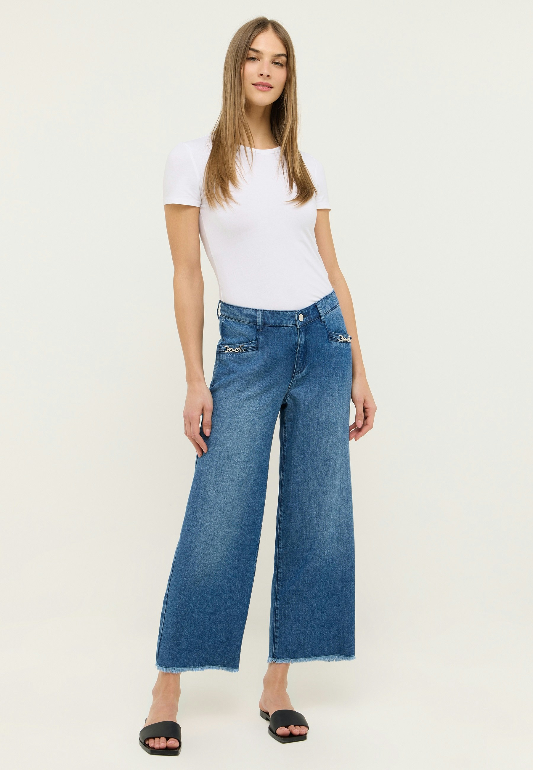 Jeans Culotte with Authentic Denim