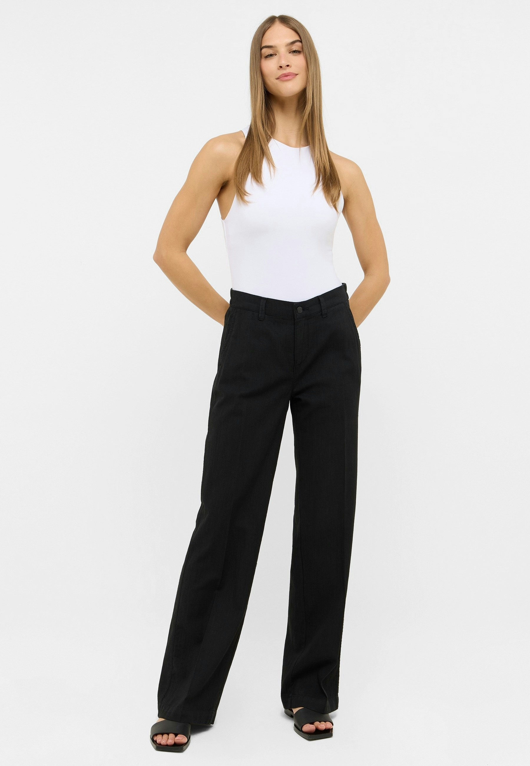 Liz Jump Pants with Linen Look