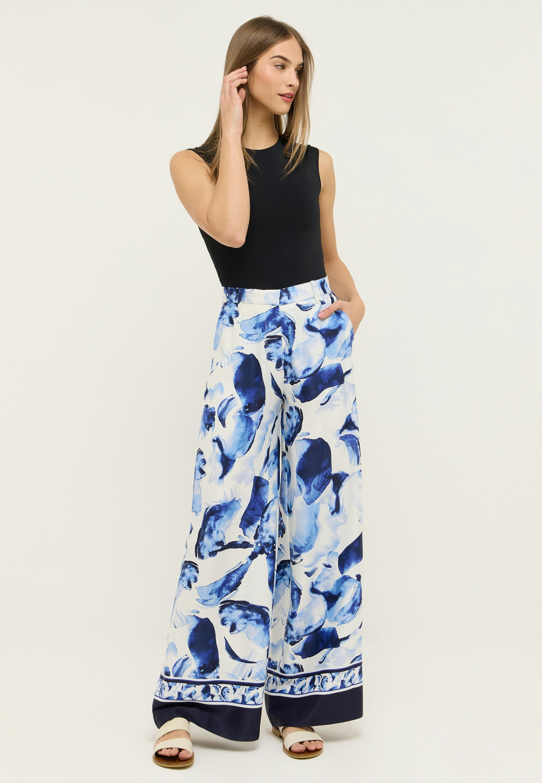 Hose Pure Palazzo mit floralem Muster