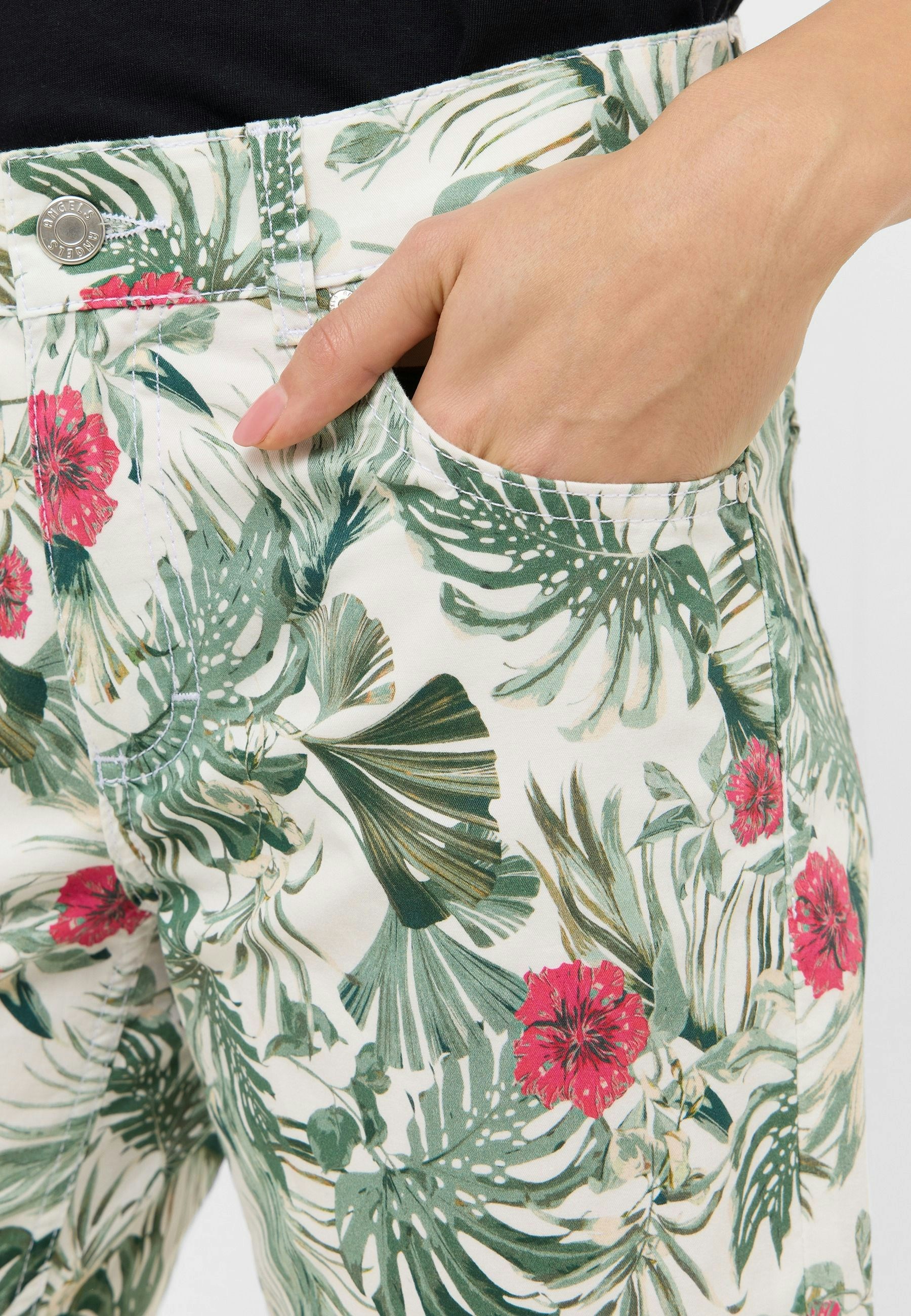 Hose Bermuda TU mit floralem Muster