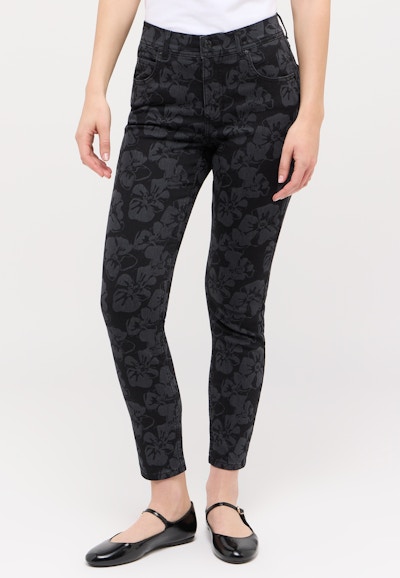 Jeans Ornella mit floralem Muster