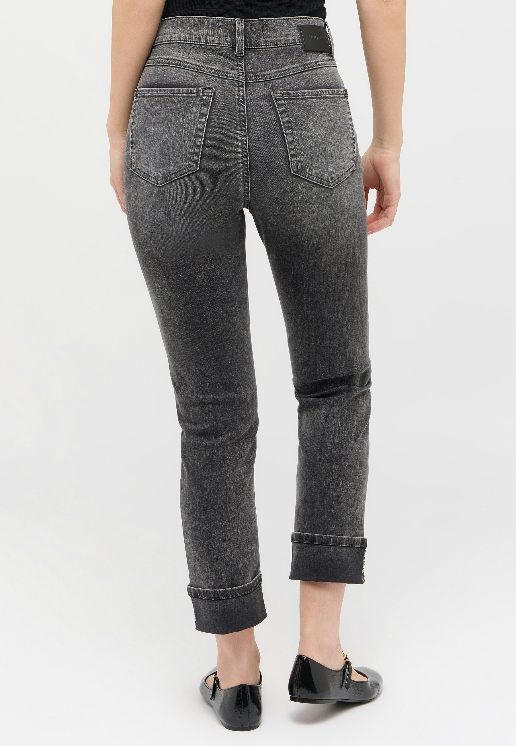 Jeans Cici Crop Glam mit Ziersteinen