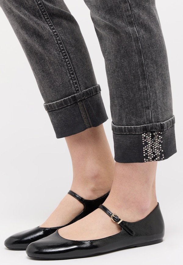 Jeans Cici Crop Glam mit Ziersteinen